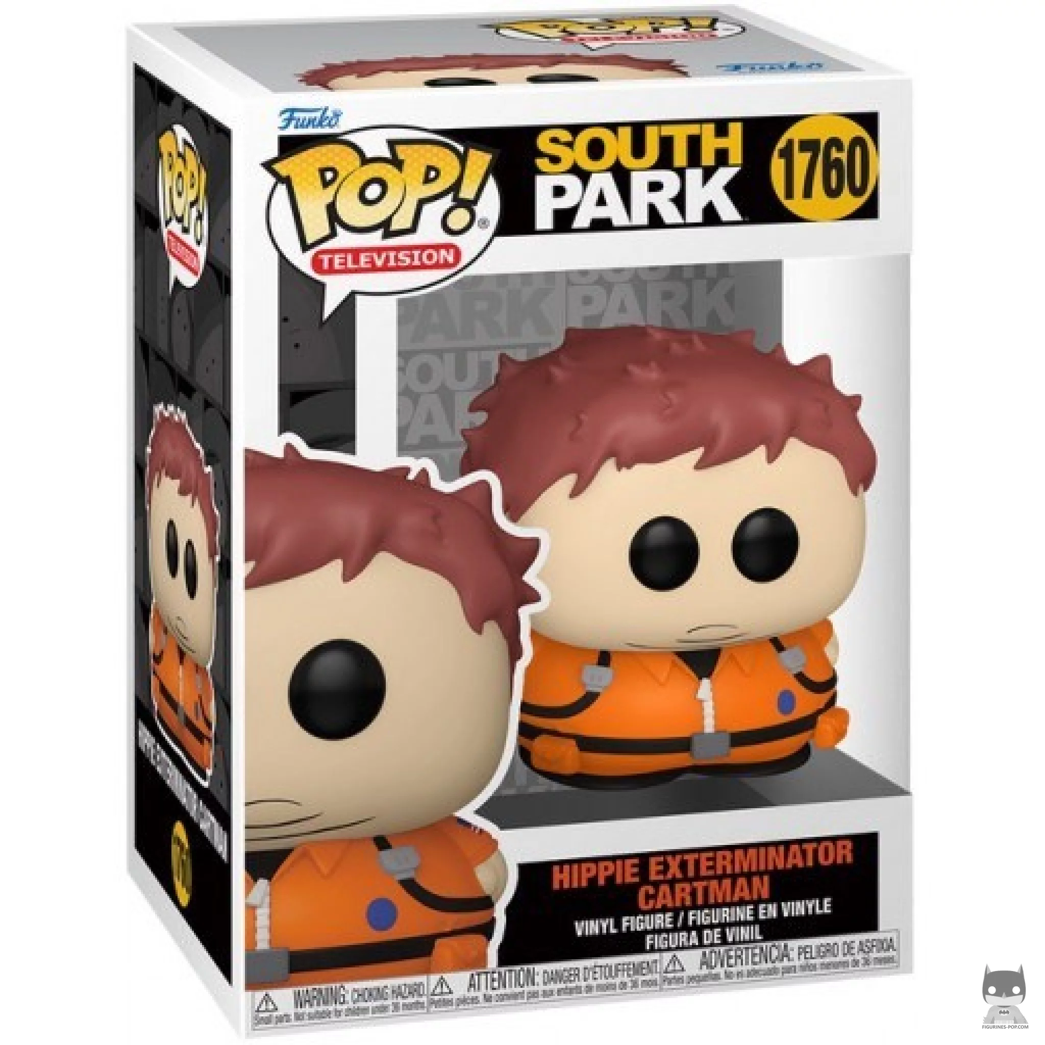Figura Funko Pop! Cartman exterminador de hippies en su caja