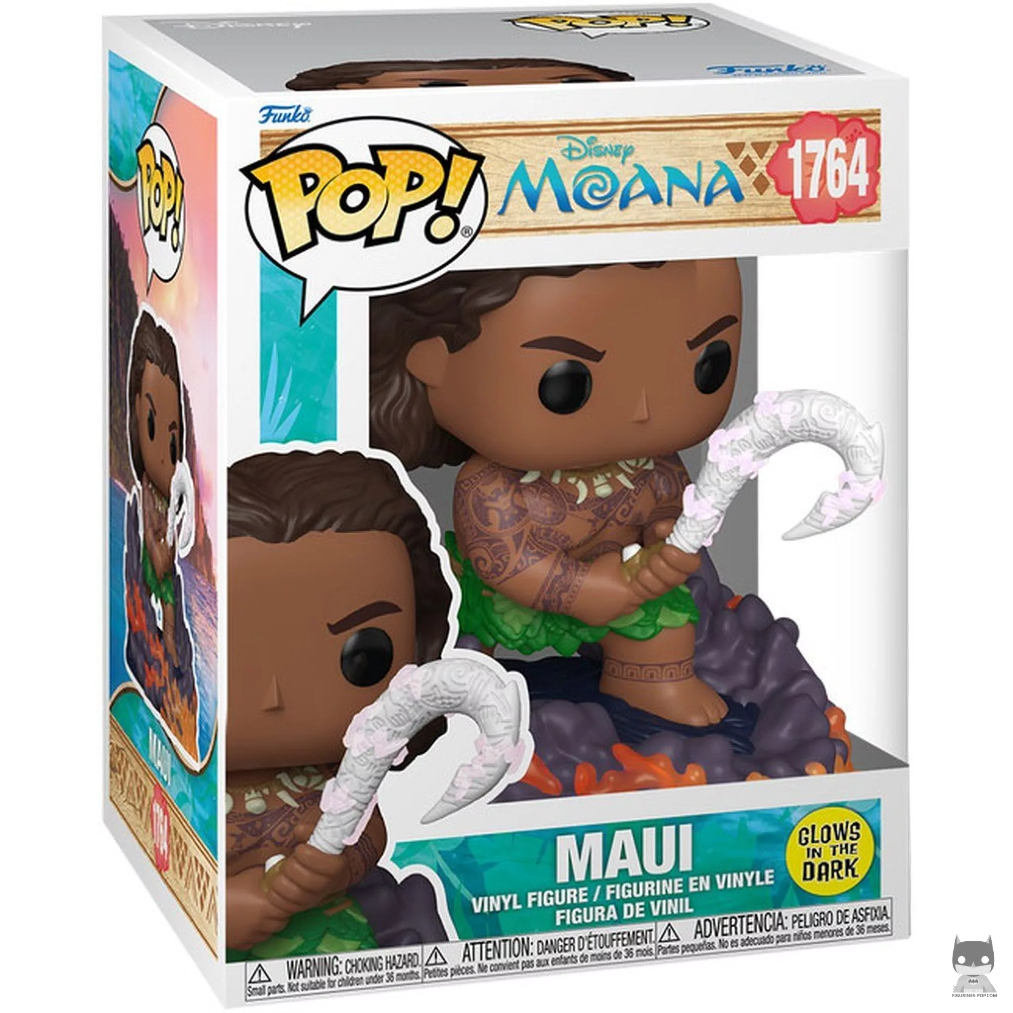 Figura Funko Pop! Maui (Brilla en la oscuridad) en su caja
