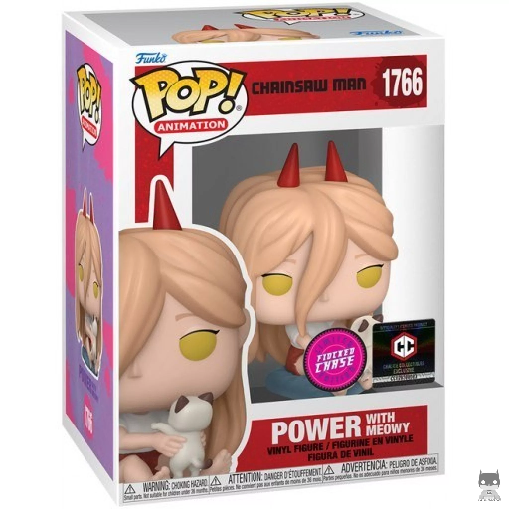 Figura Funko Pop! Power con Meowy (Chase & Flocado) en su caja