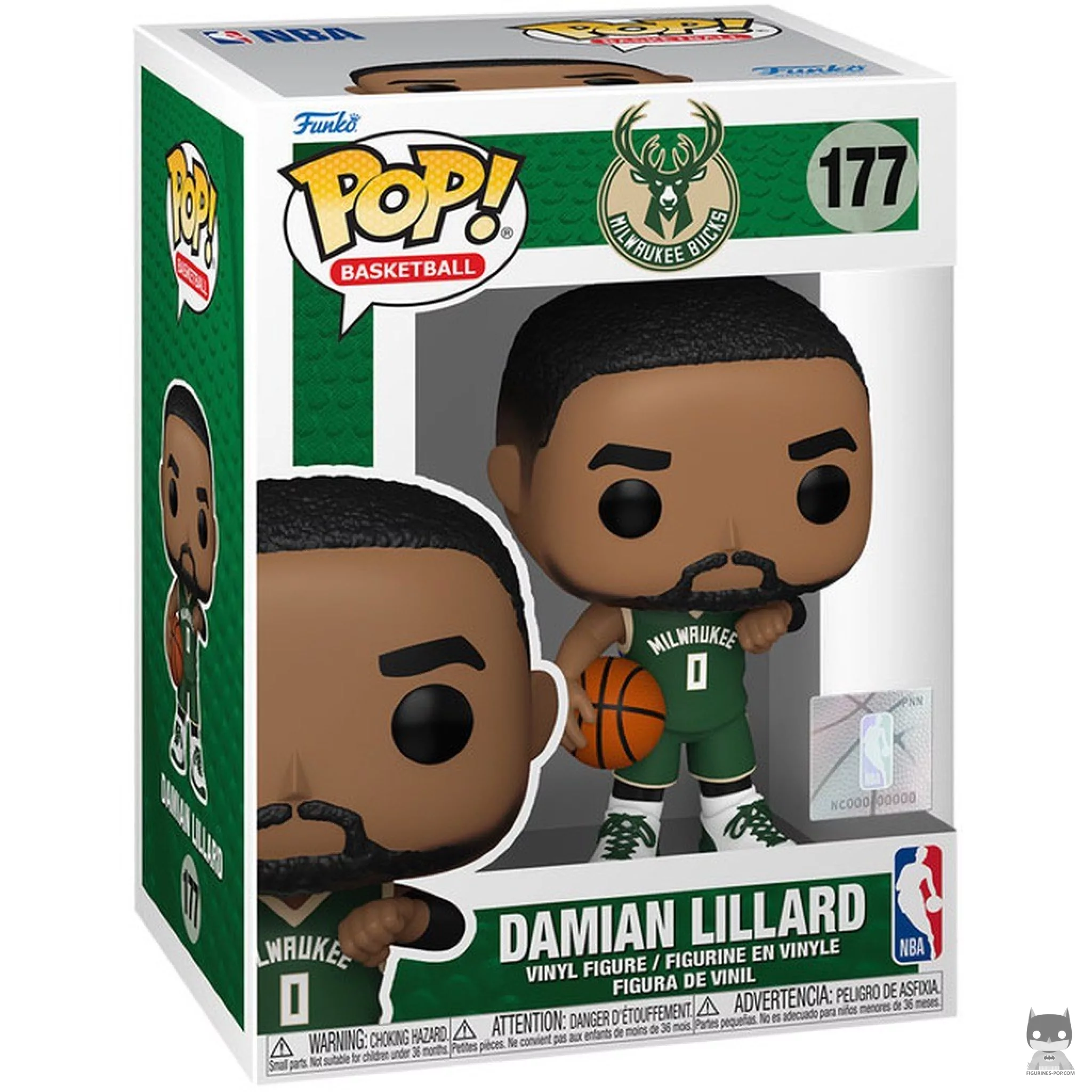 Figura Funko Pop! Damian Lillard (Camiseta verde) en su caja
