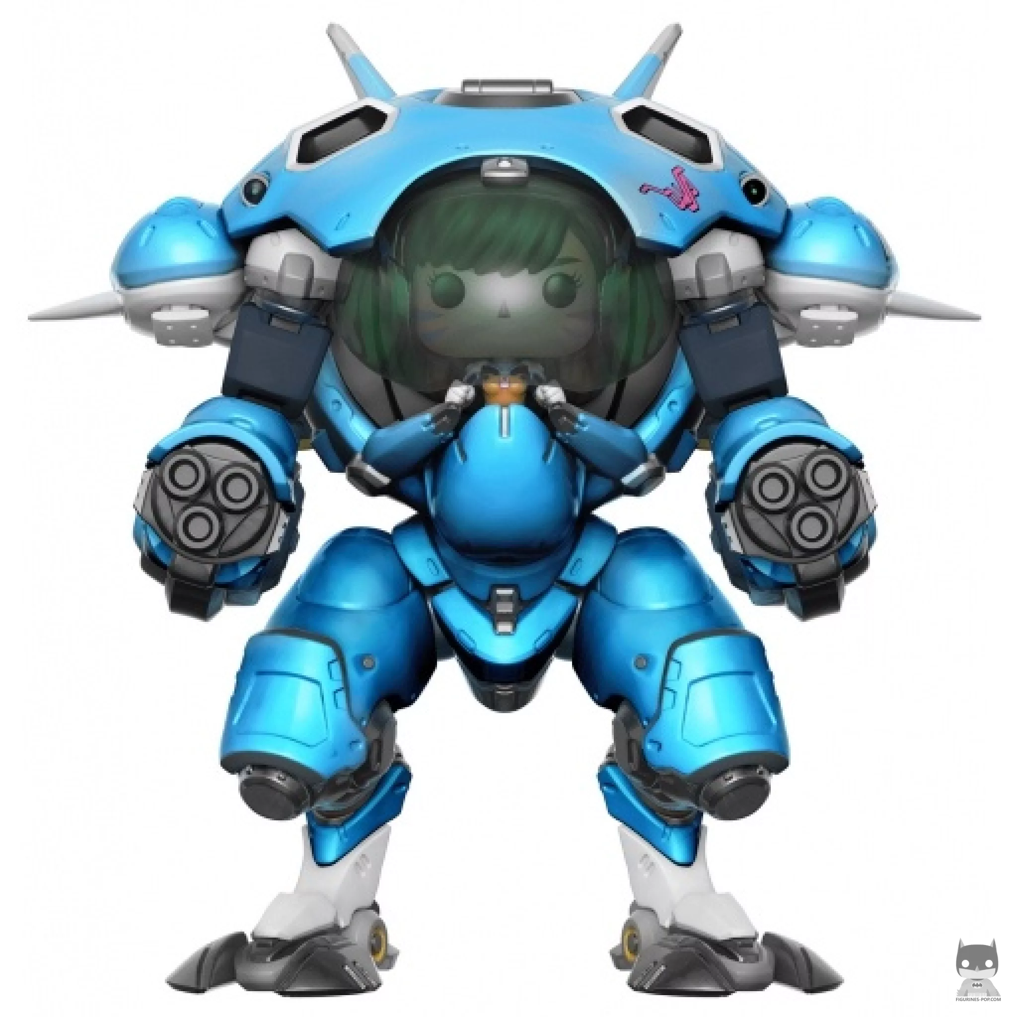 Figura Funko Pop! D.Va con meca (Aspecto Blueberry) (Supersized) (Overwatch)