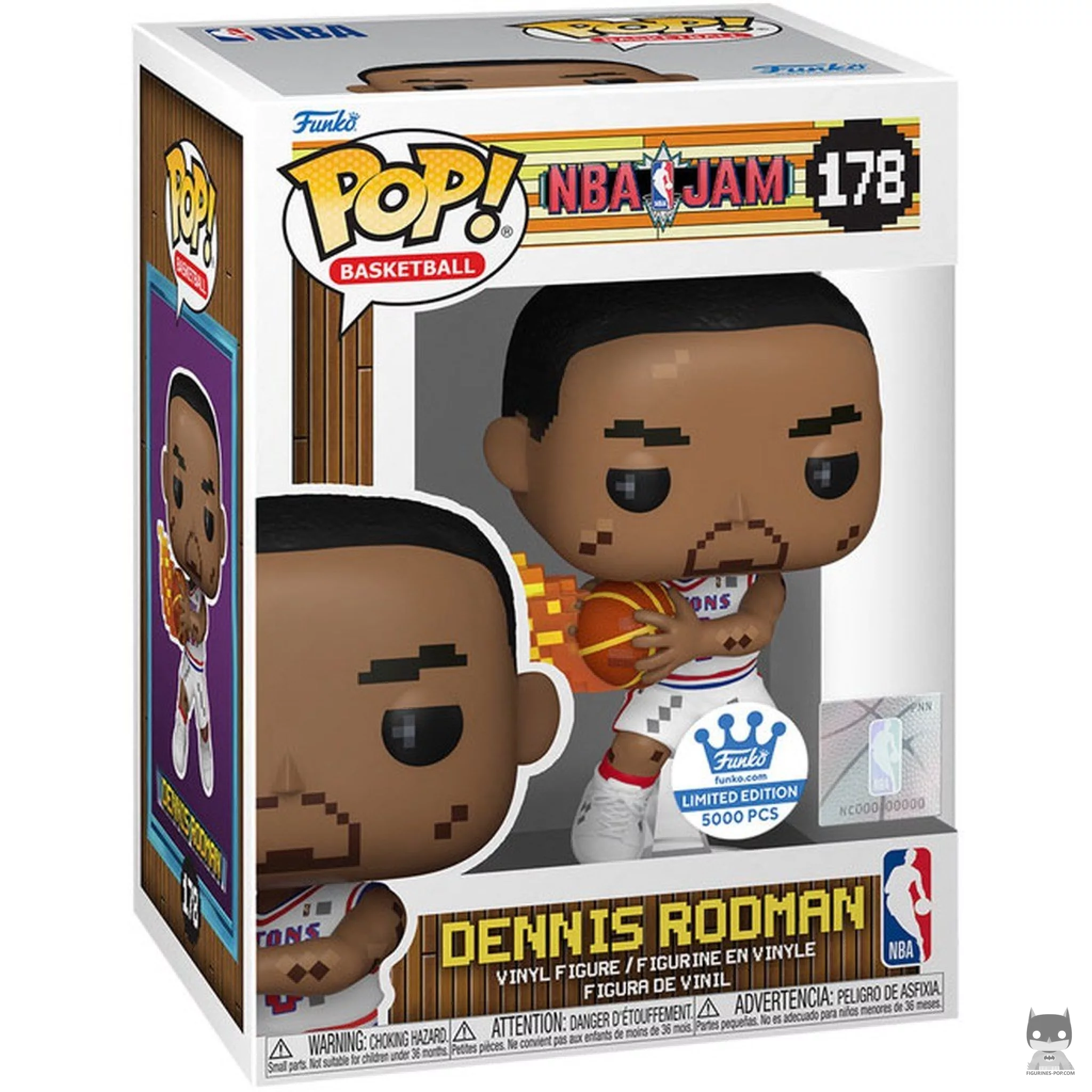 Figura Funko Pop! Dennis Rodman (NBA Jam) en su caja