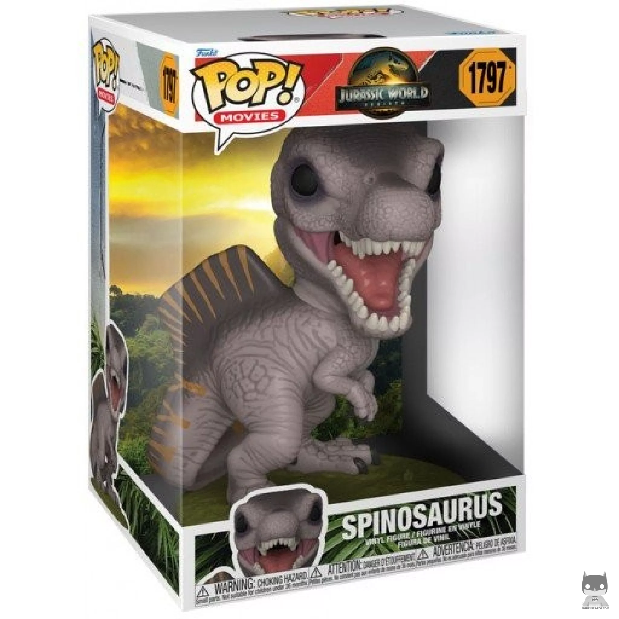 Figura Funko Pop! Espinosaurio (Supersized) en su caja