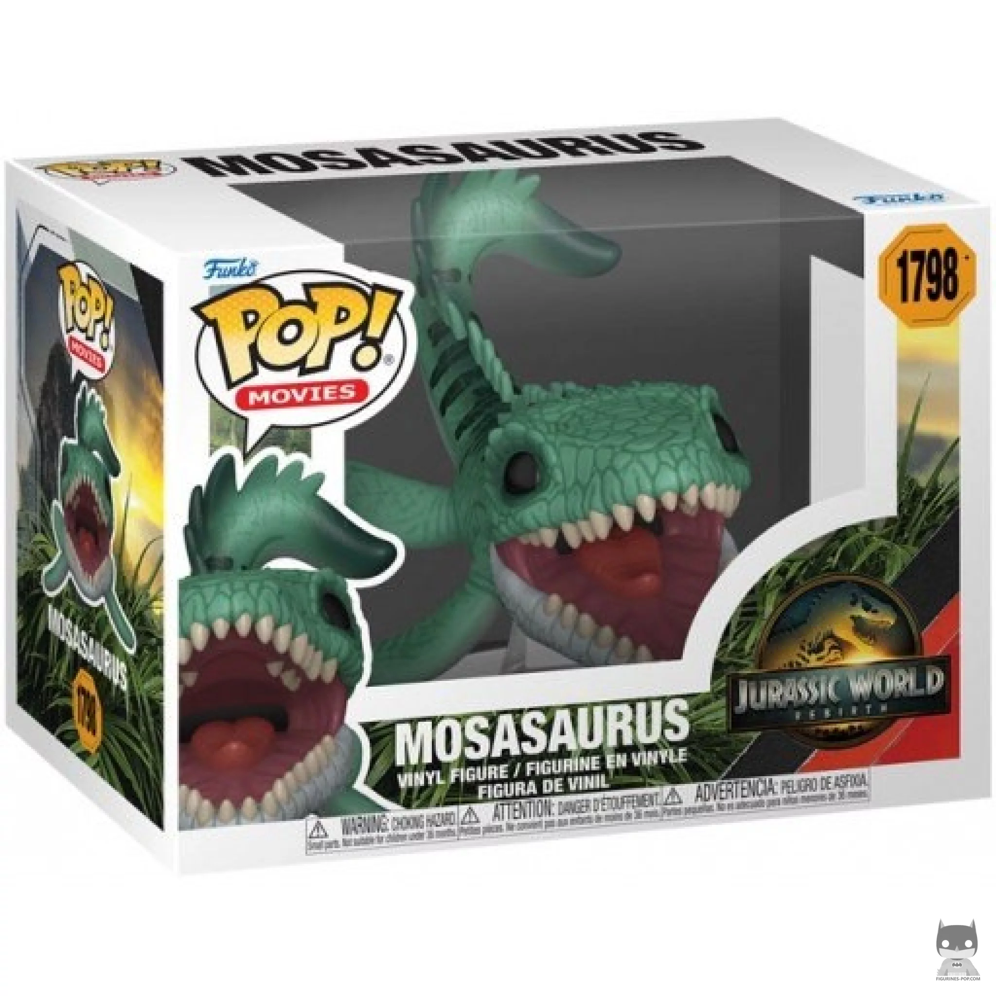 Figura Funko Pop! Mosasaurio en su caja