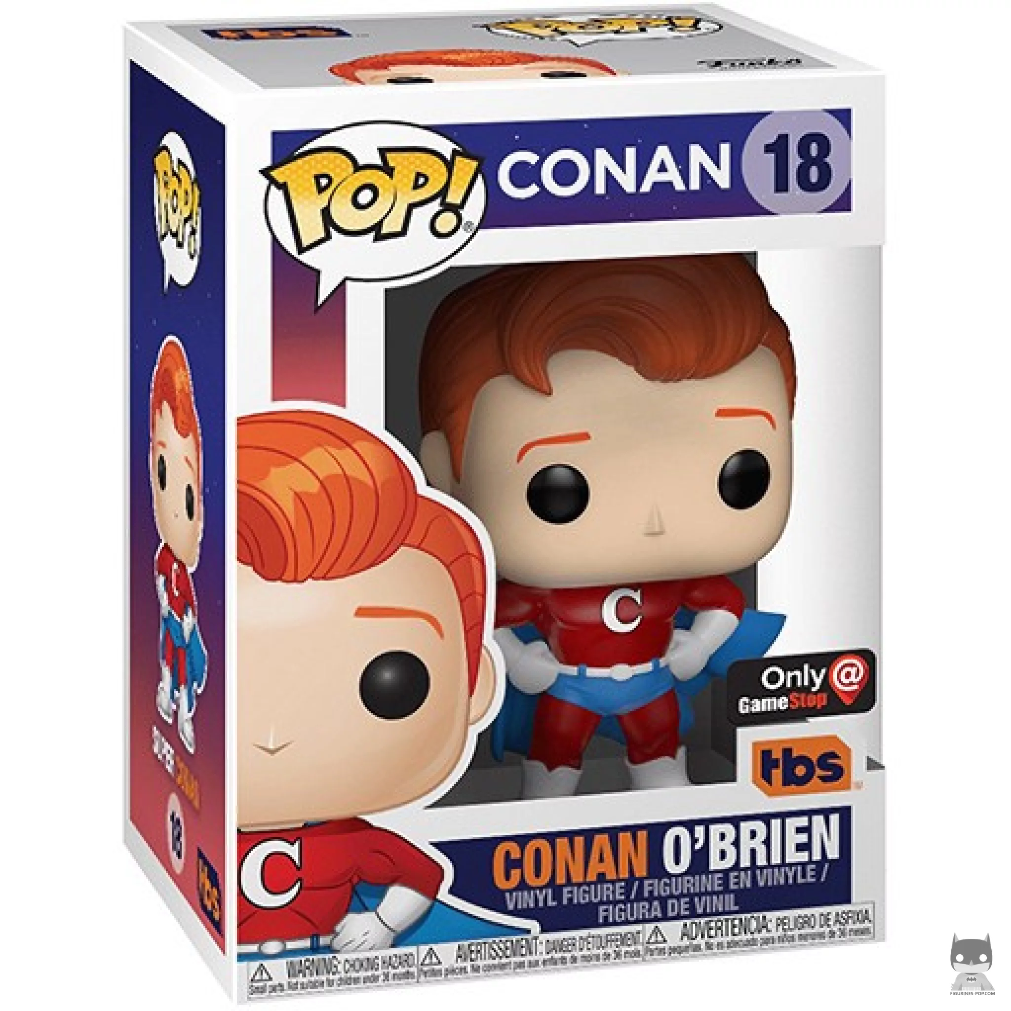 Figura Funko Pop! Conan O'Brien como superhéroe en su caja