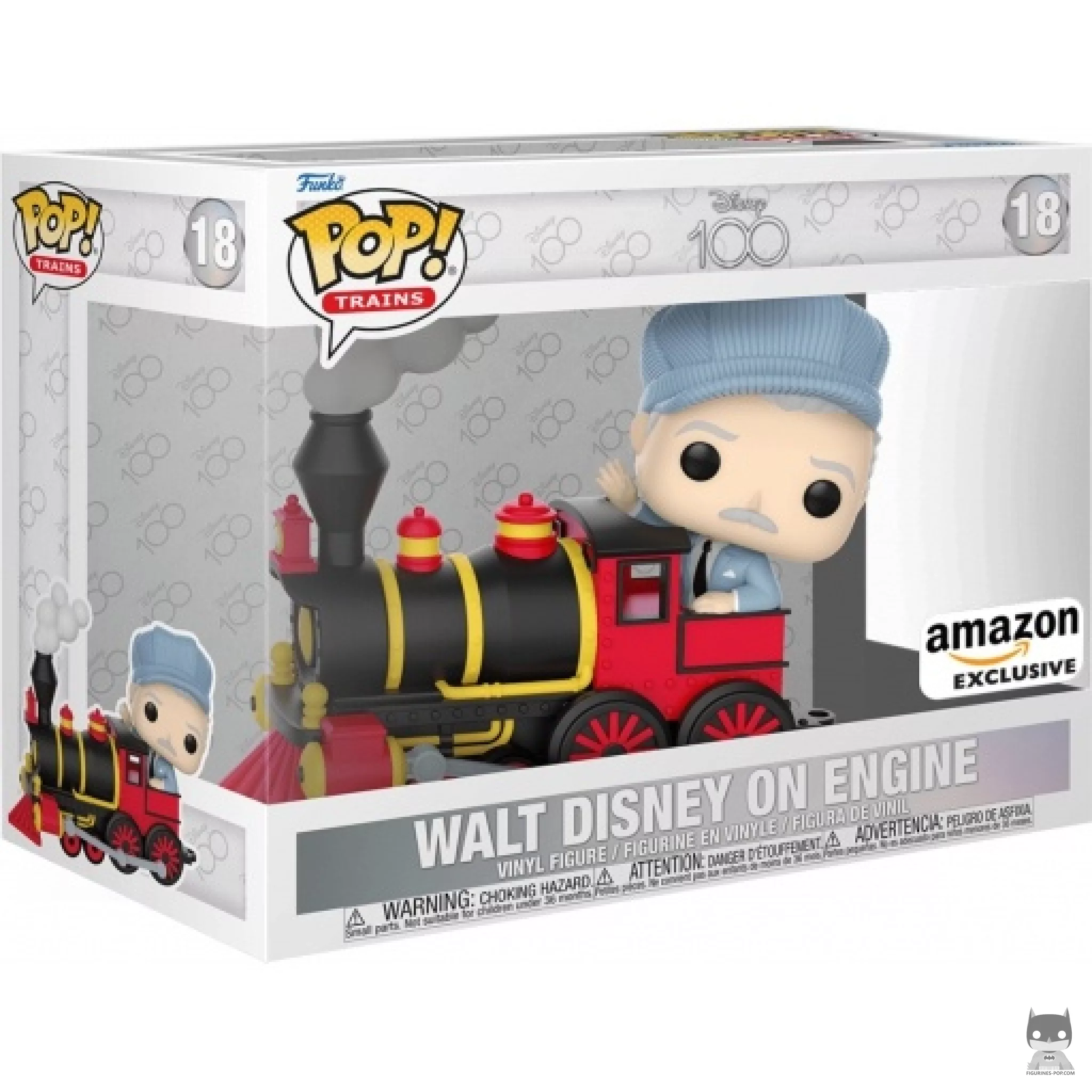 Figura Funko Pop! Walt Disney en la locomotora en su caja