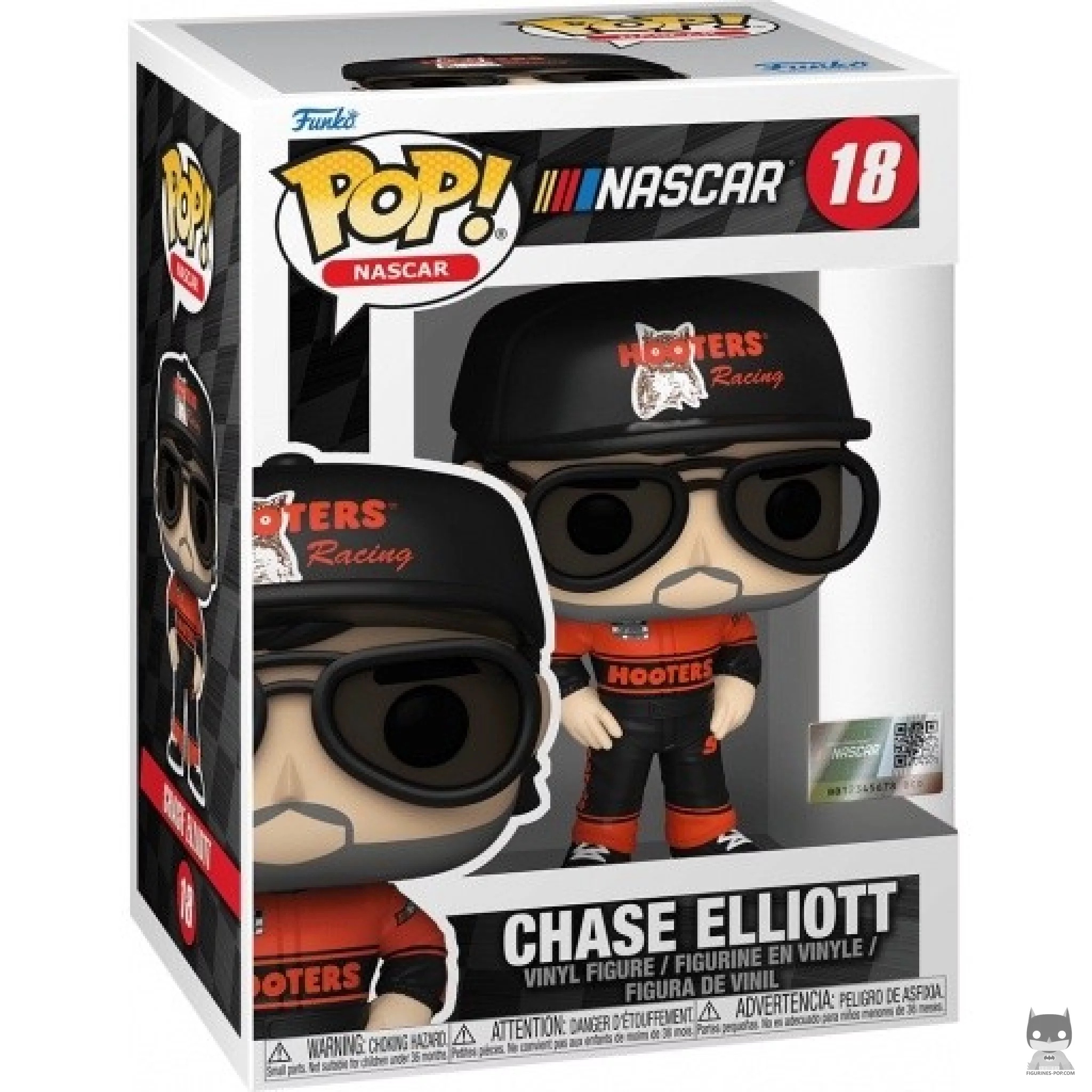 Figura Funko Pop! Chase Elliott en su caja