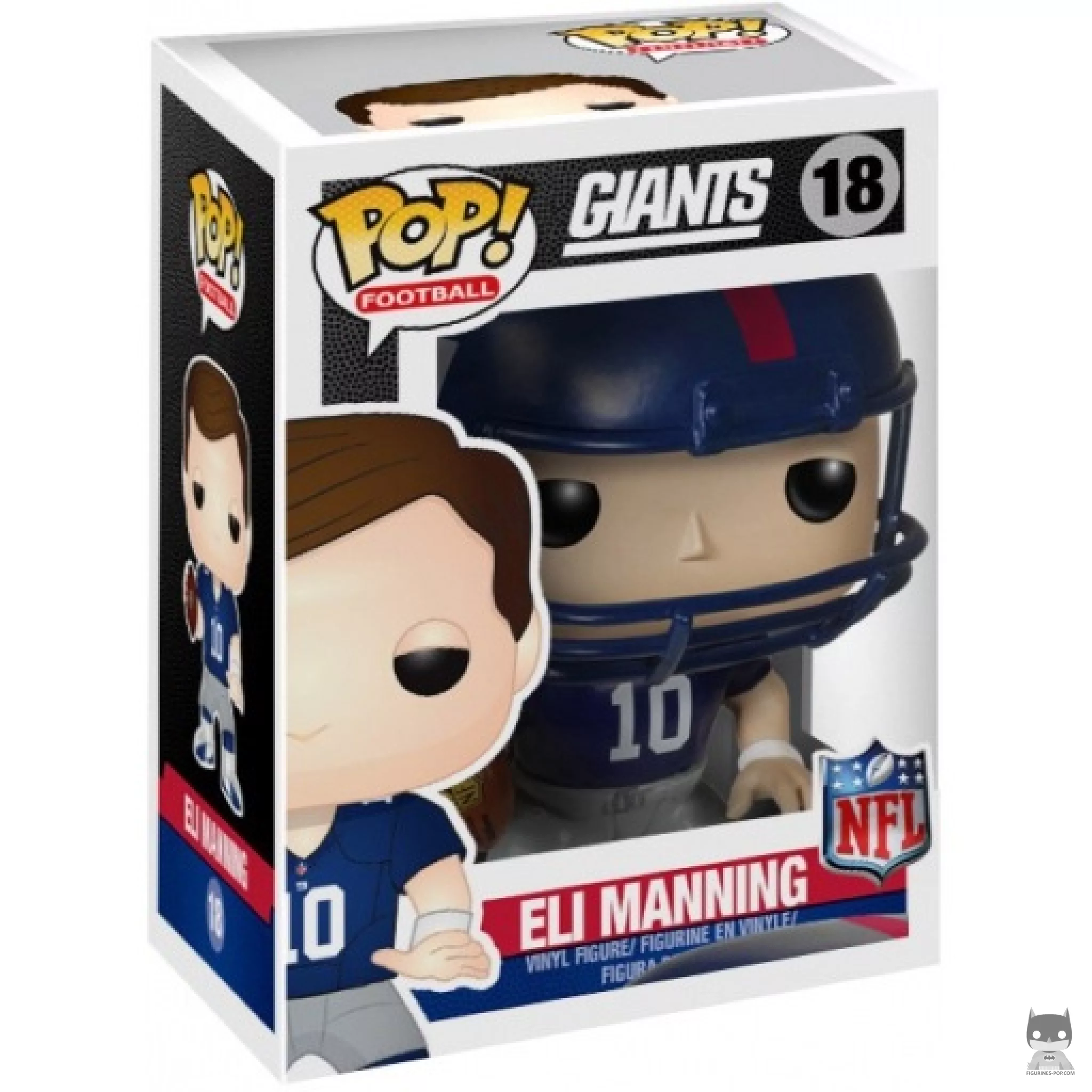 Figura Funko Pop! Eli Manning en su caja