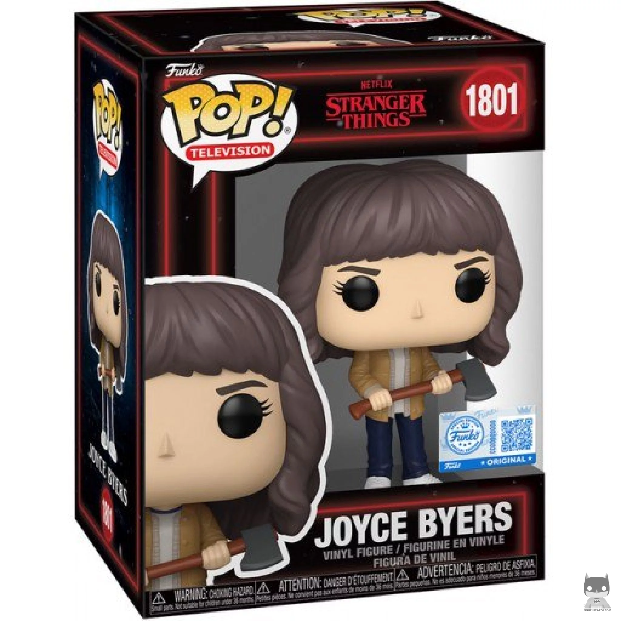 Figura Funko Pop! Joyce Byers con hacha en su caja