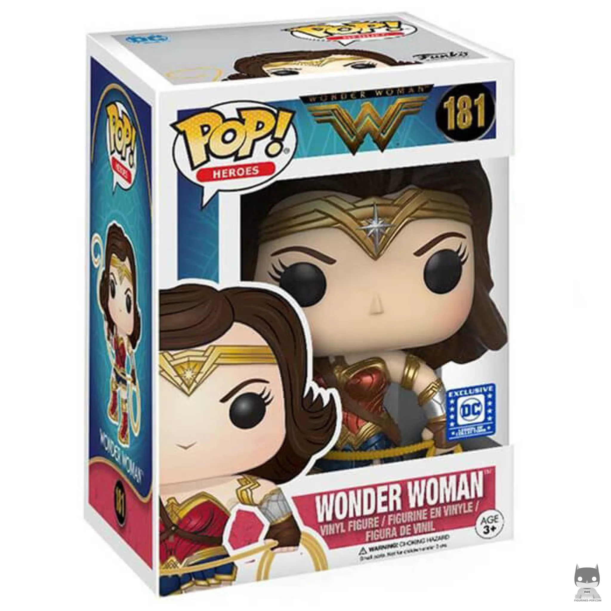 Figura Funko Pop! Wonder Woman con su lazo en su caja