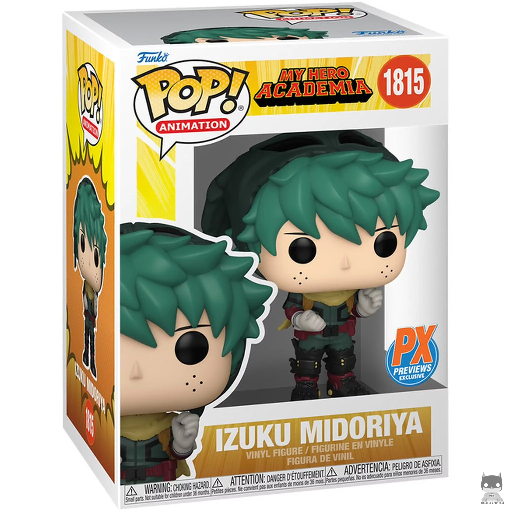 Figura Funko Pop! Izuku Midoriya (Con capucha) en su caja