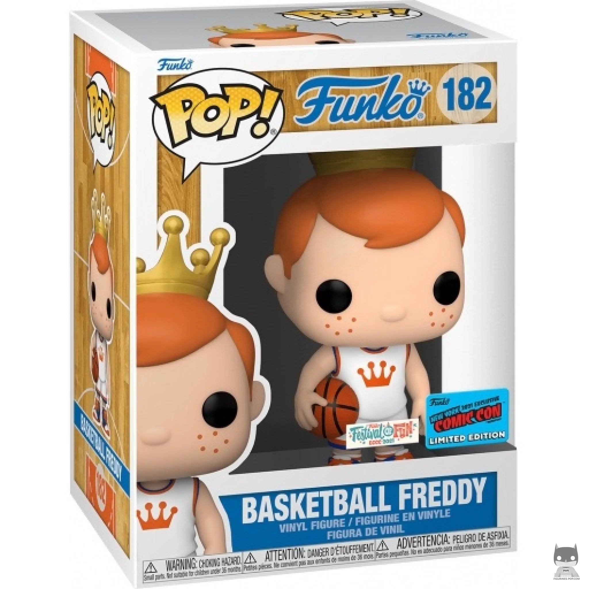 Figura Funko Pop! Freddy jugador de baloncesto (Blanco) en su caja