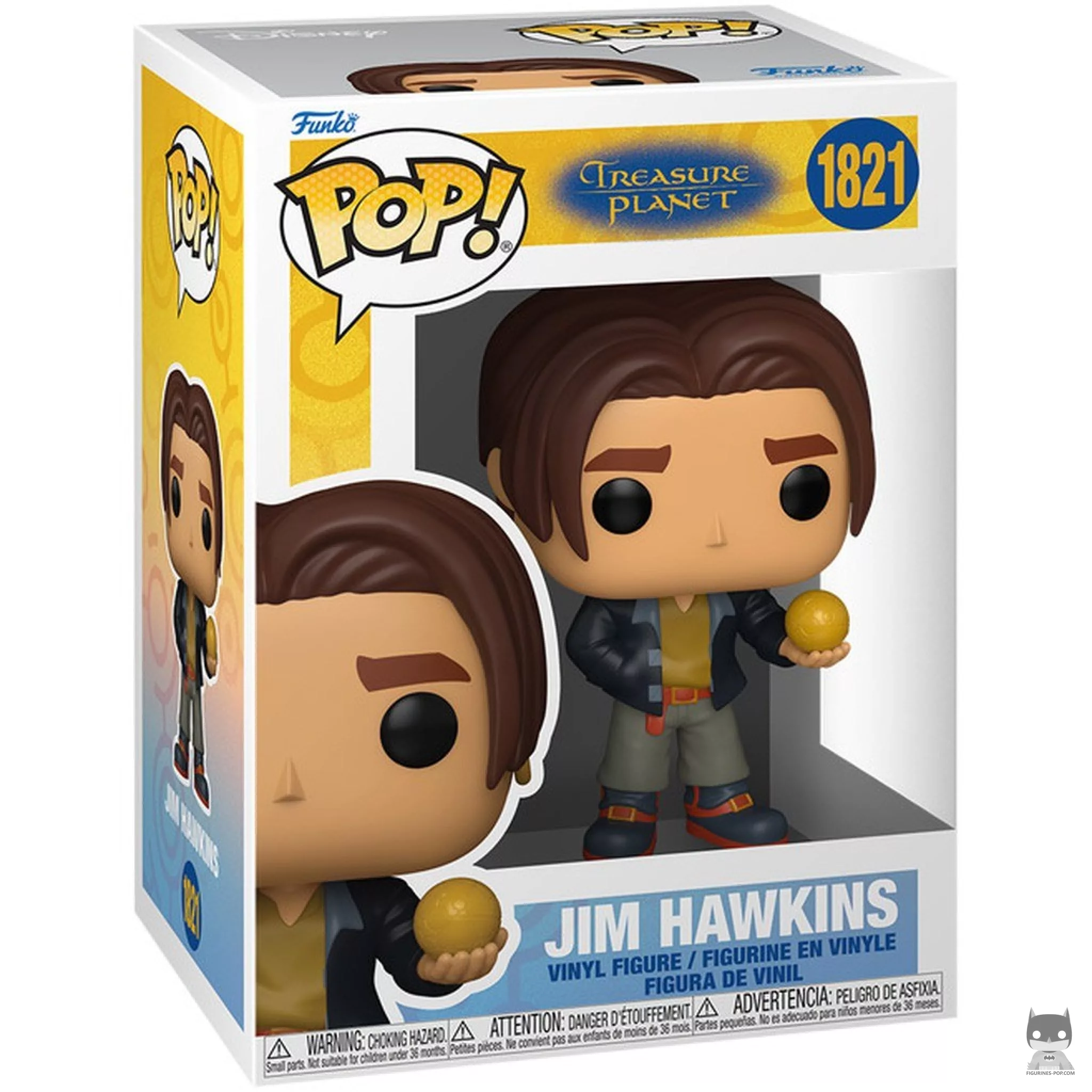 Figura Funko Pop! Jim Hawkins con el mapa en su caja