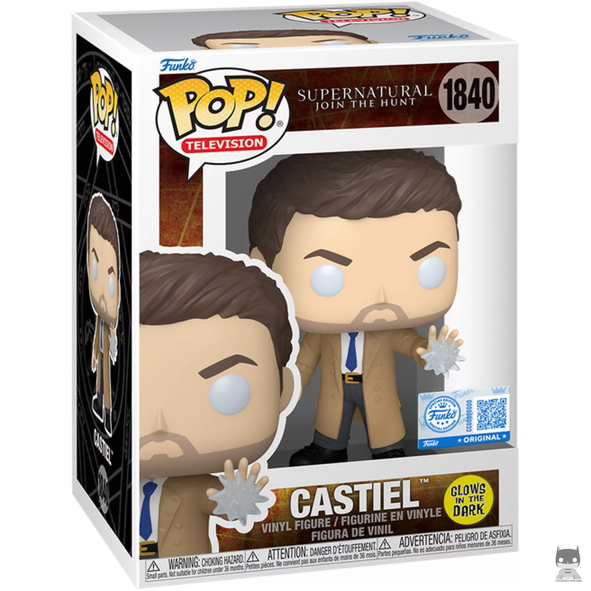 Figura Funko Pop! Castiel (Brilla en la oscuridad) en su caja