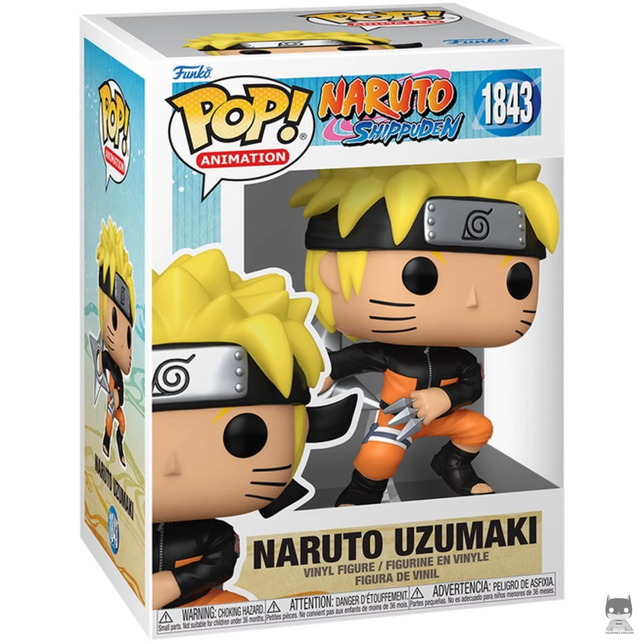 Figura Funko Pop! Naruto Uzumaki con kunai & shuriken en su caja