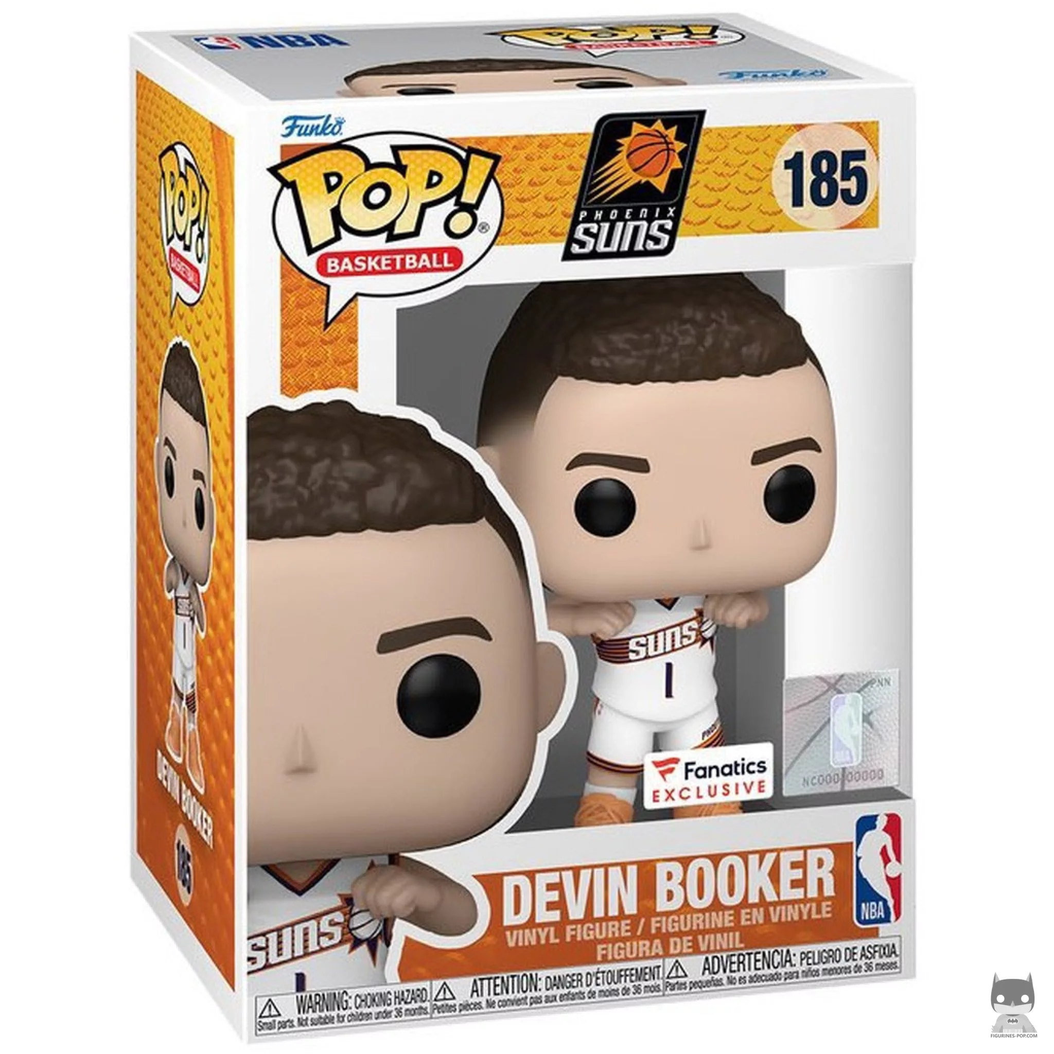 Figura Funko Pop! Devin Booker (Camiseta Association Edition) en su caja