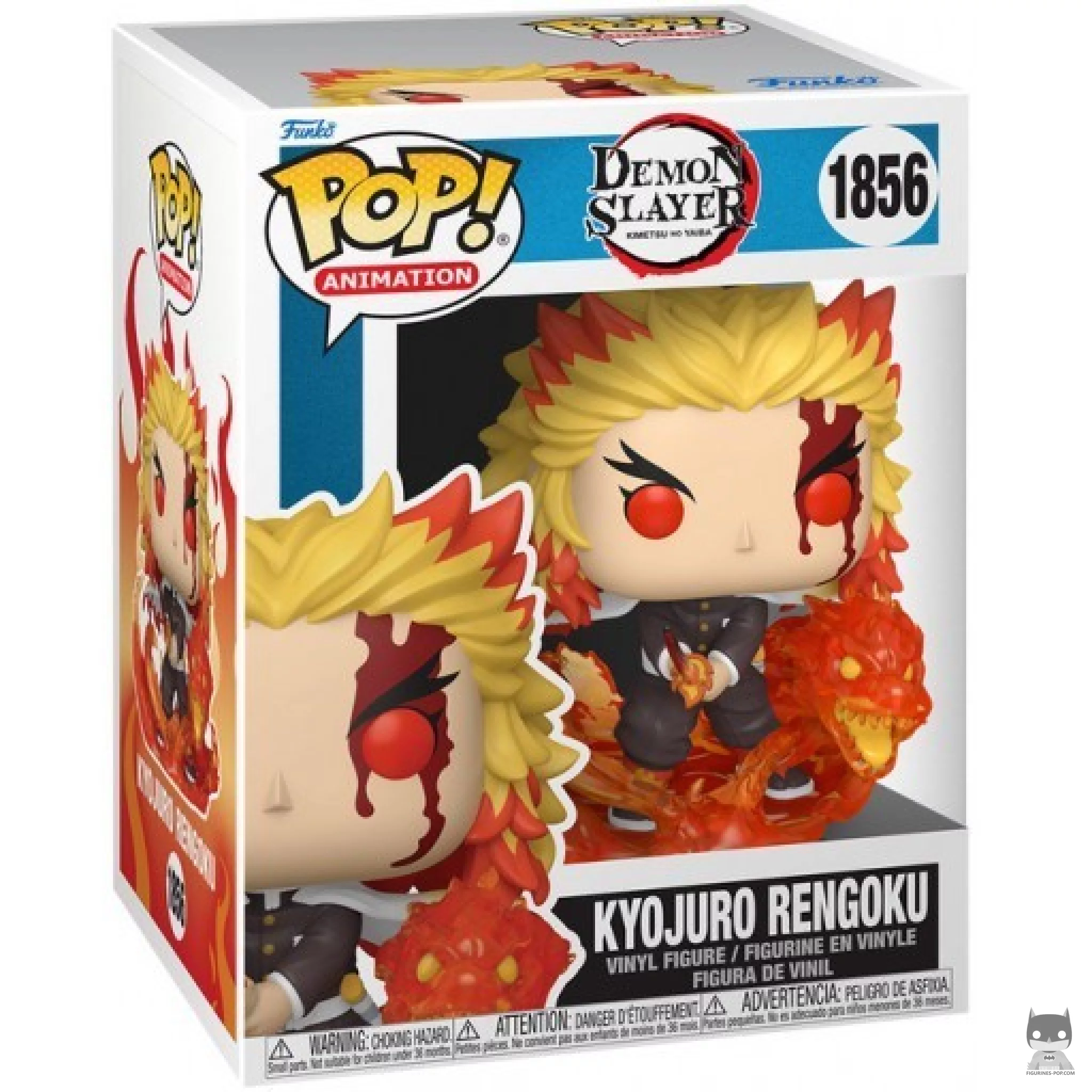 Figura Funko Pop! Kyojuro Rengoku en su caja
