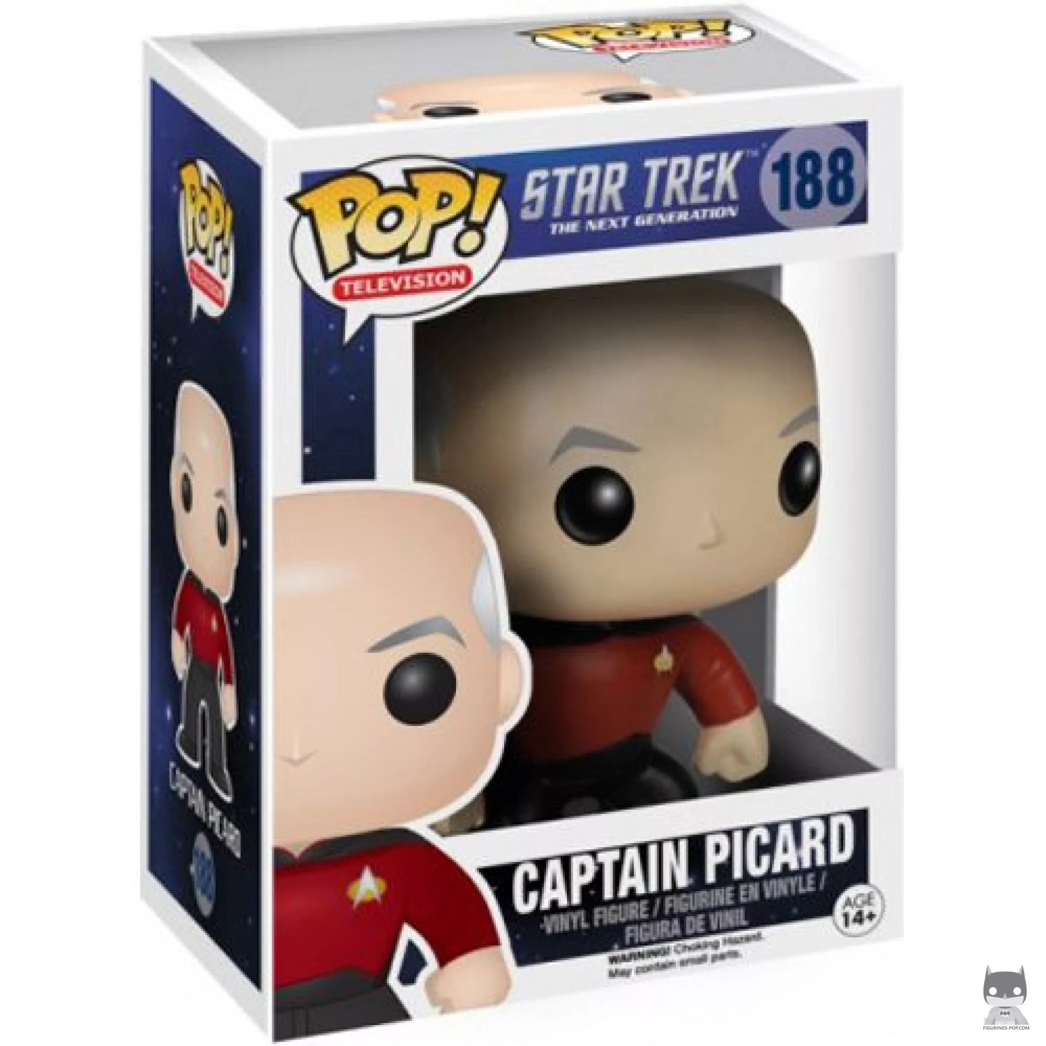 Figura Funko Pop! Capitán Picard en su caja