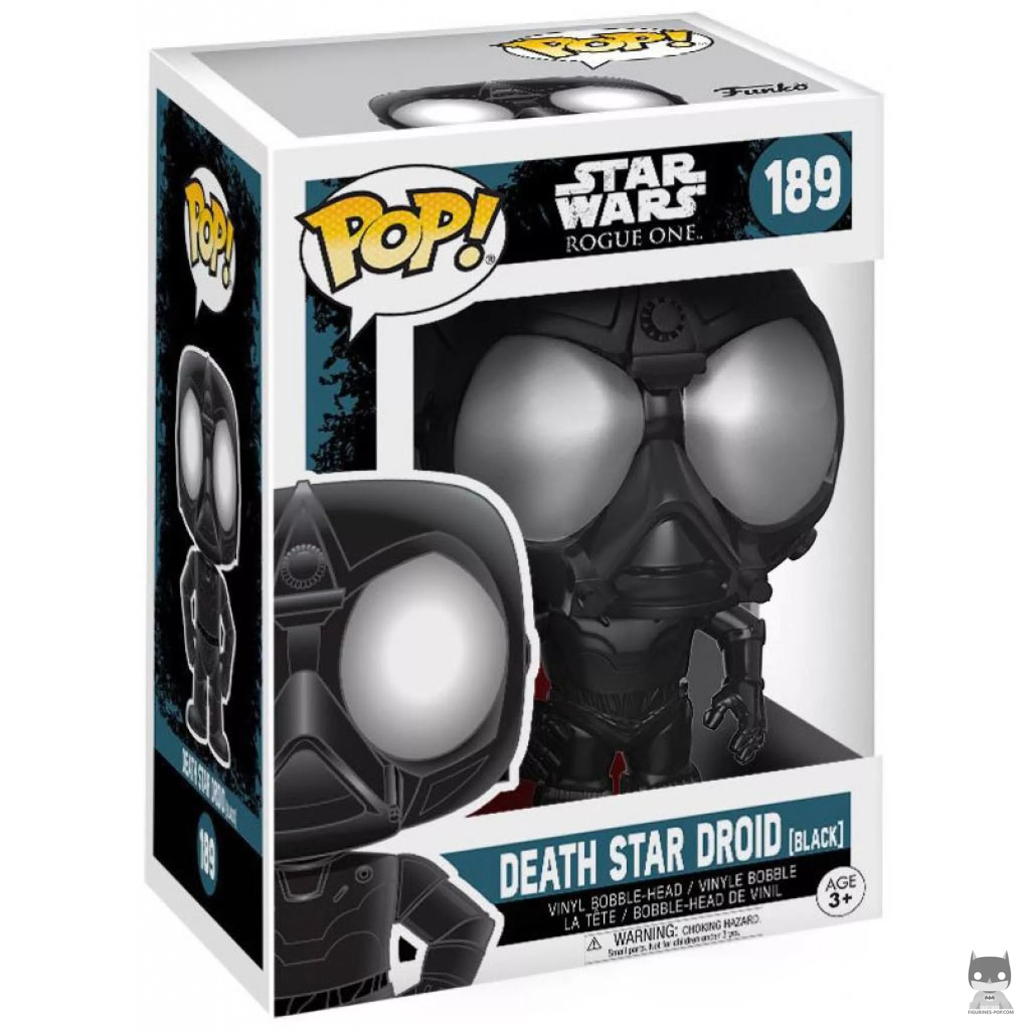 Figura Funko Pop! Droide de la Estrella de la Muerte (Negro) en su caja