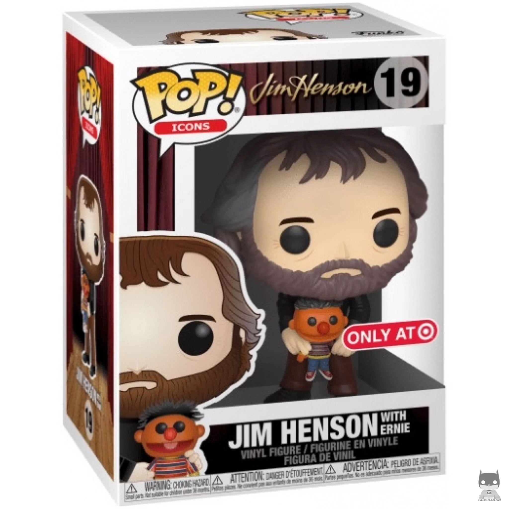 Figura Funko Pop! Jim Henson con Epi en su caja
