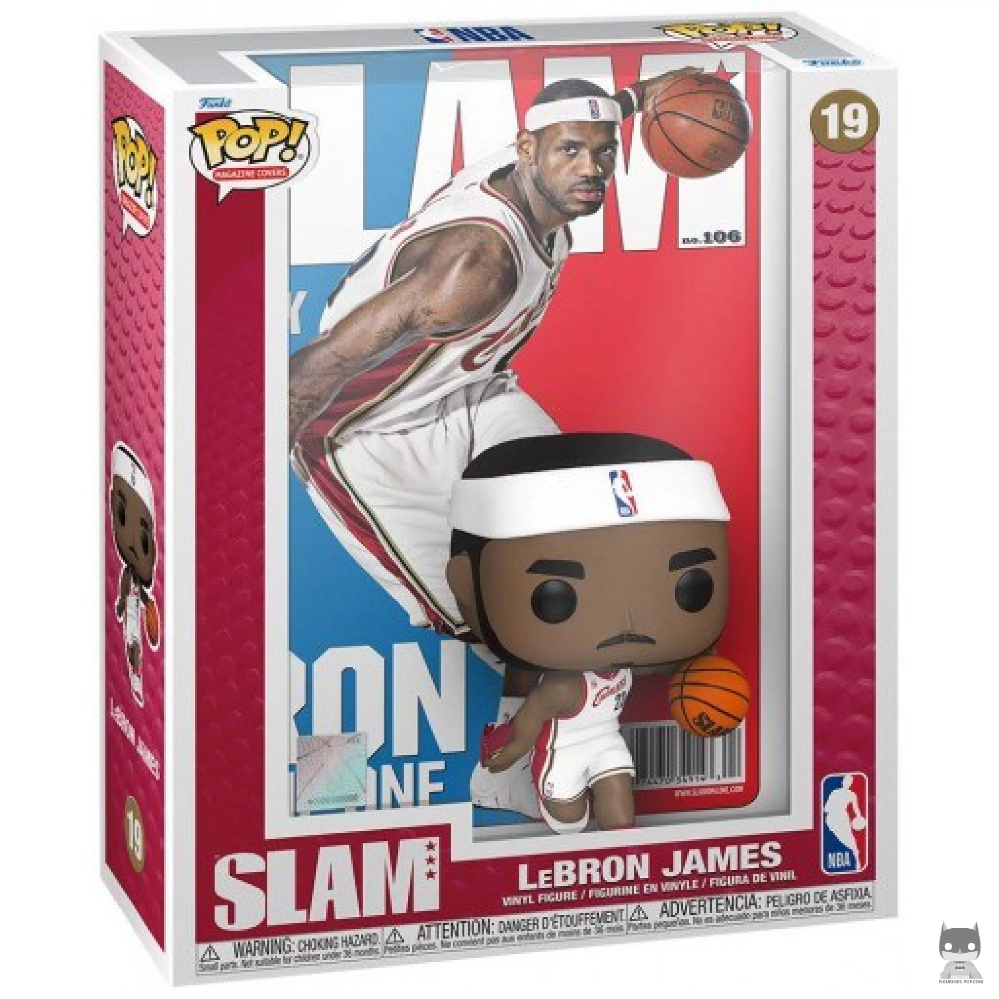 Figura Funko Pop! SLAM : LeBron James en su caja
