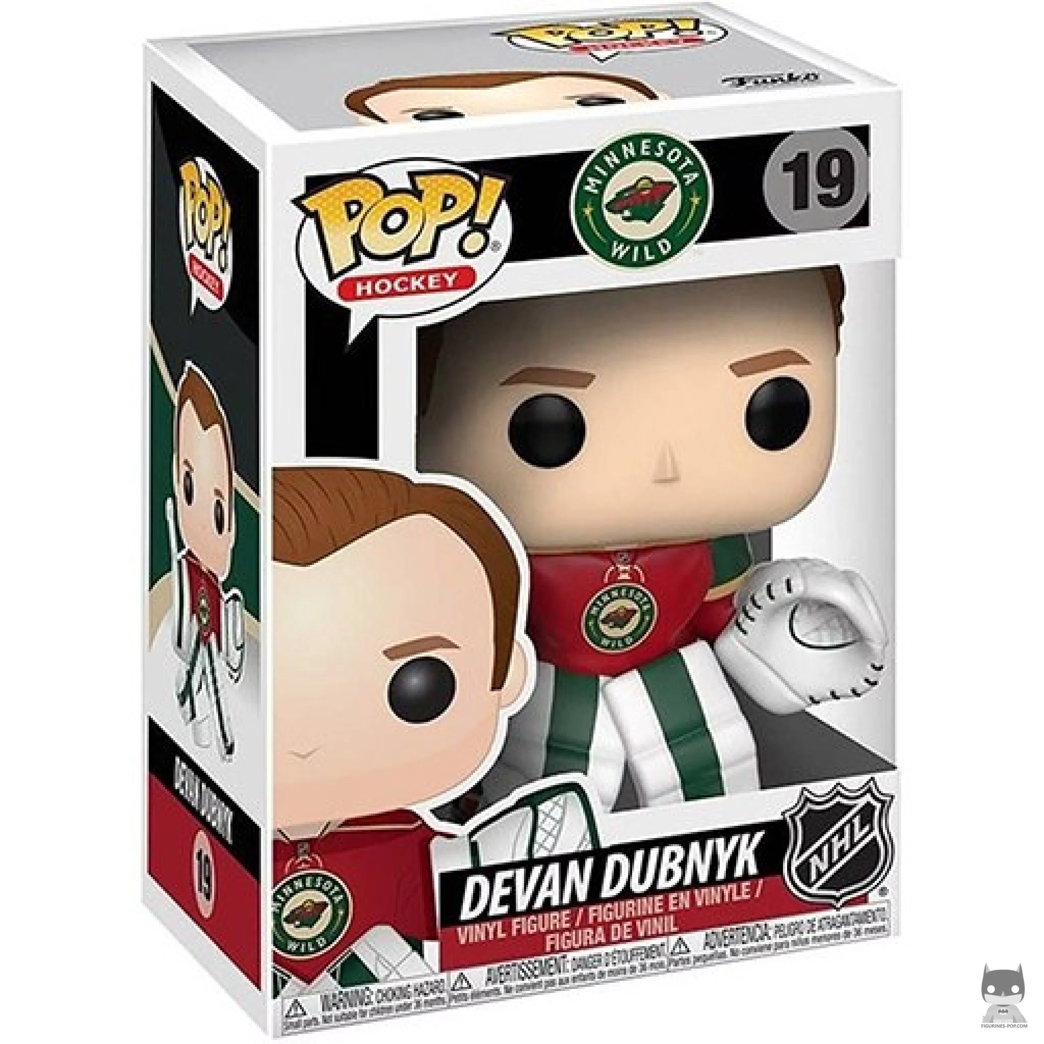 Figura Funko Pop! Devan Dubnyk (Wild local) en su caja