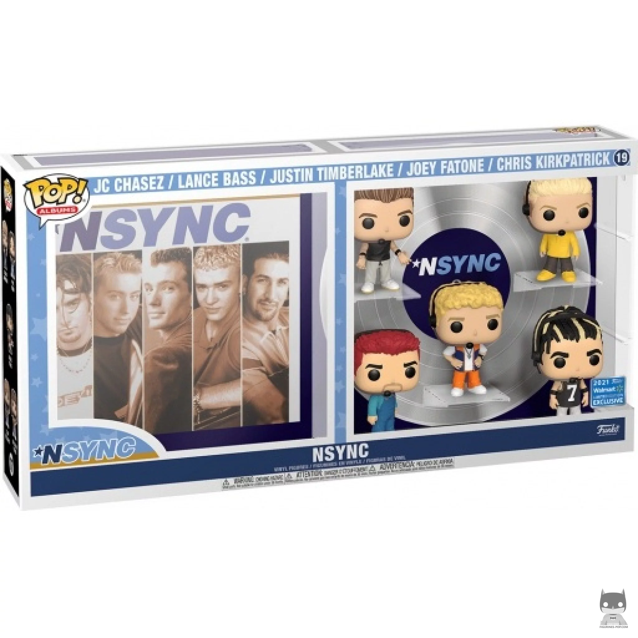 Figura Funko Pop! NSYNC: *NSYNC (JC Chasez, Lance Bass, Justin Timberlake, Joey Fatone & Chris Kirkpatrick) en su caja