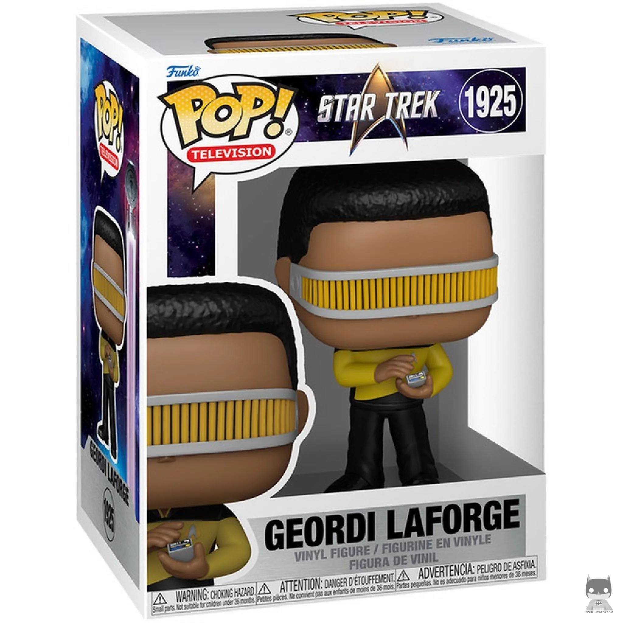 Figura Funko Pop! Geordi La Forge en su caja