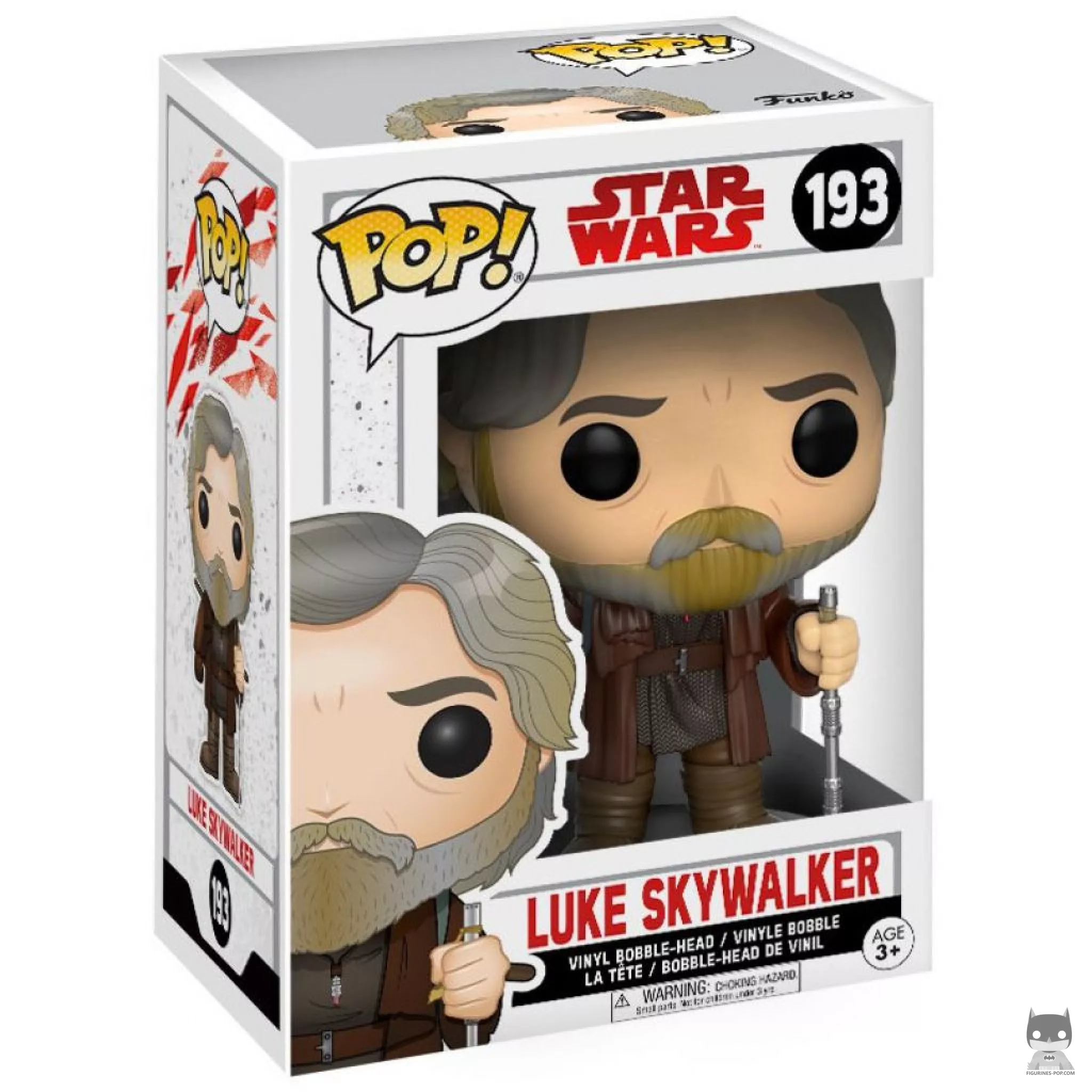 Figura Funko Pop! Luke Skywalker anciano en su caja