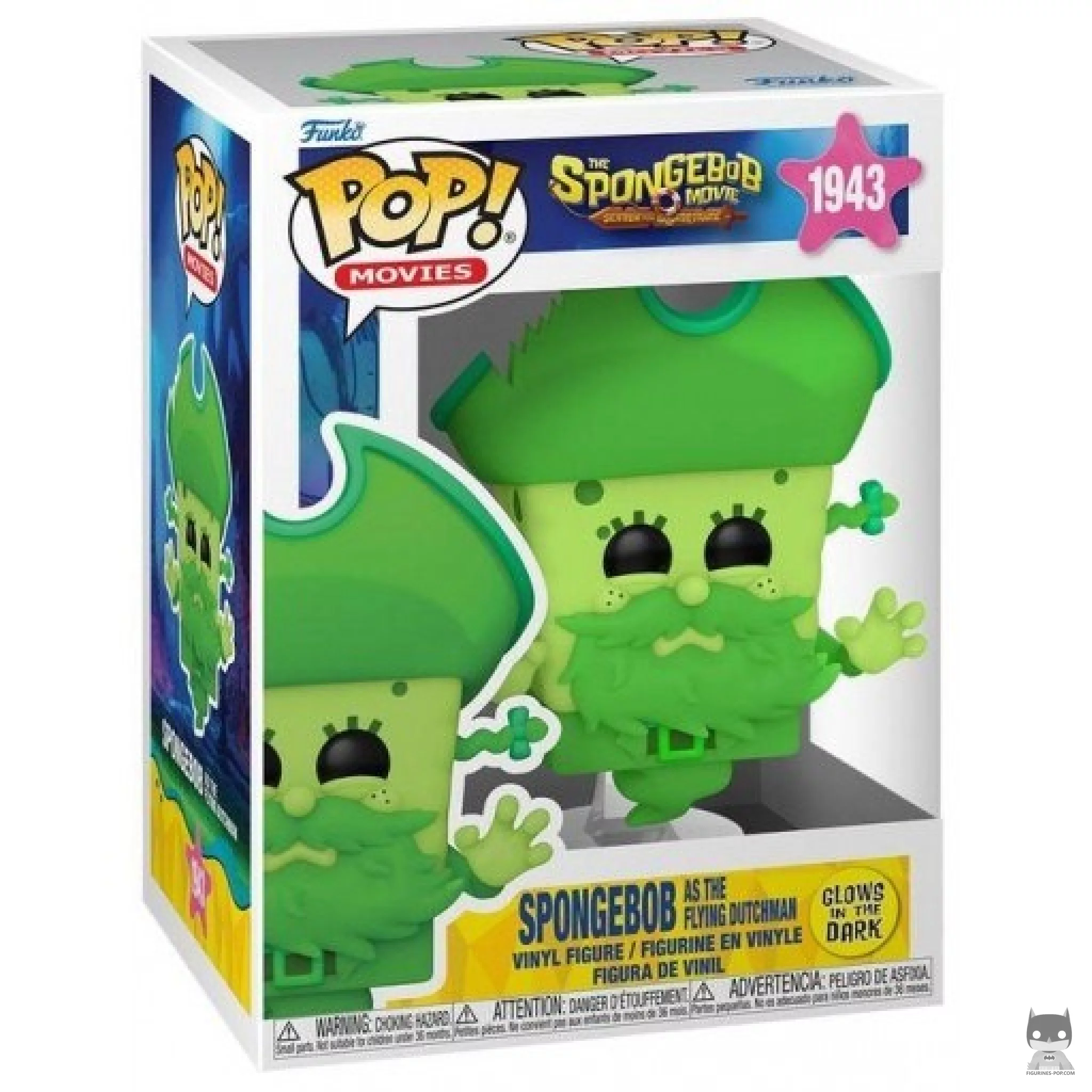 Figura Funko Pop! Bob Esponja (Brilla en la oscuridad) en su caja