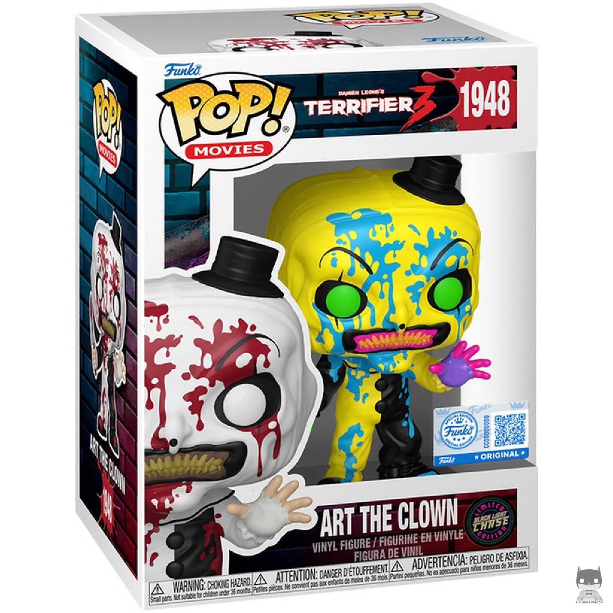 Figura Funko Pop! Art el Payaso (Chase & Luz negra) en su caja