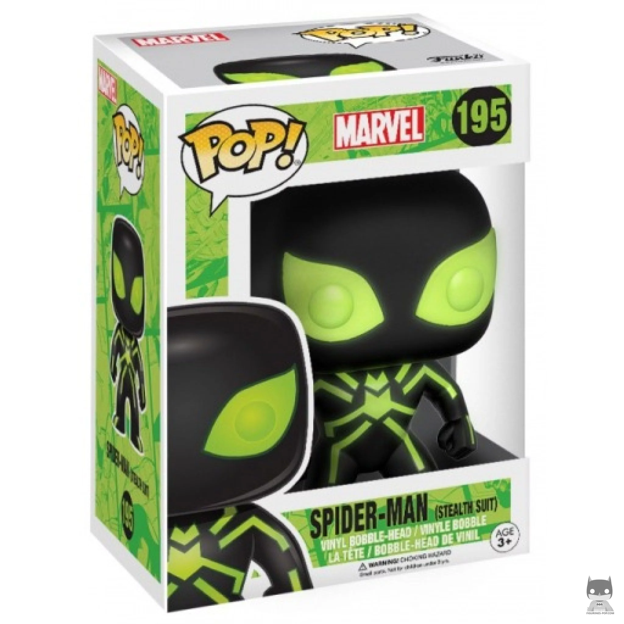 Figura Funko Pop! Spider-Man (Traje sigiloso) en su caja