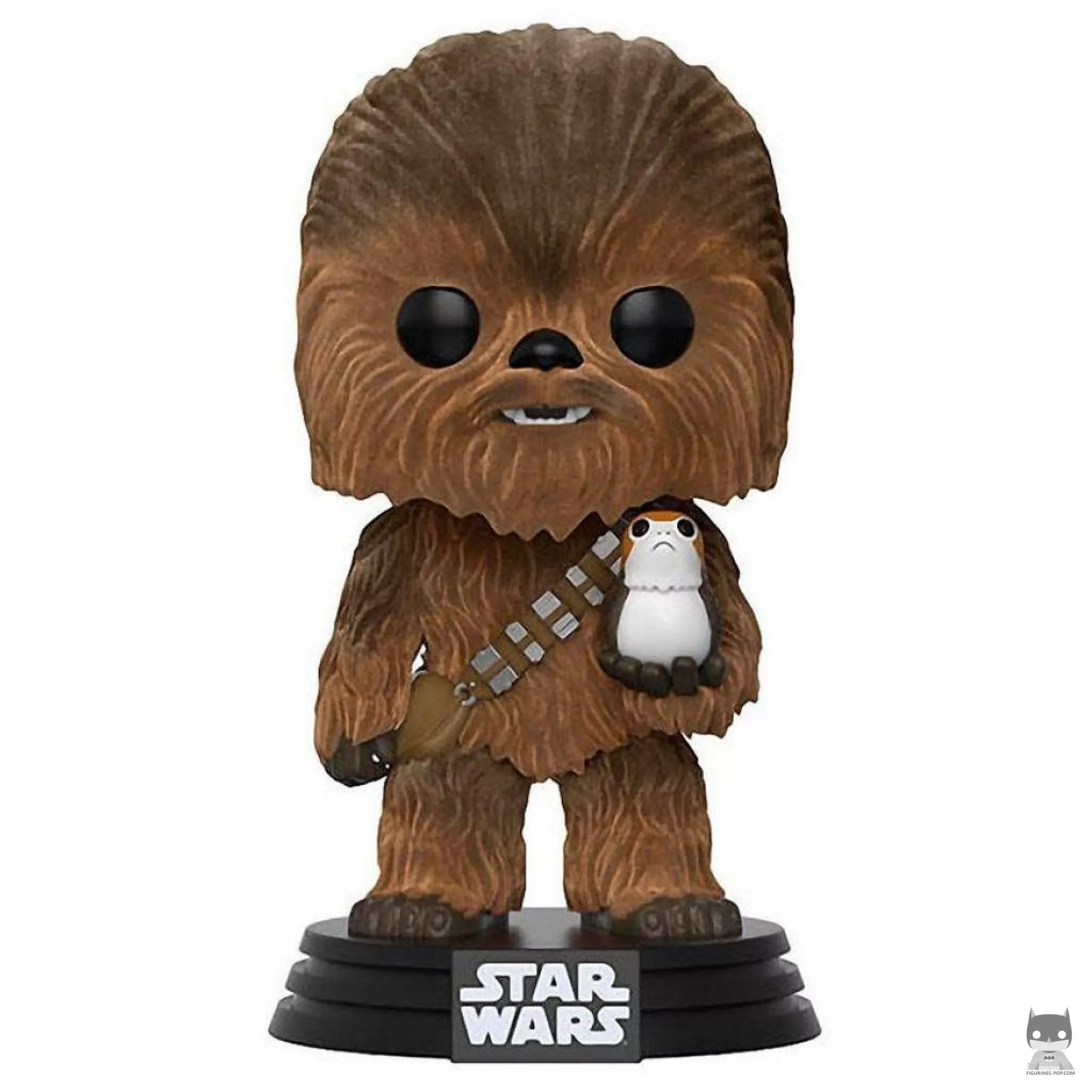 Figura Funko Pop! Chewbacca con porgs (Flocado) (Star Wars: Episodio VIII, Los últimos Jedi)