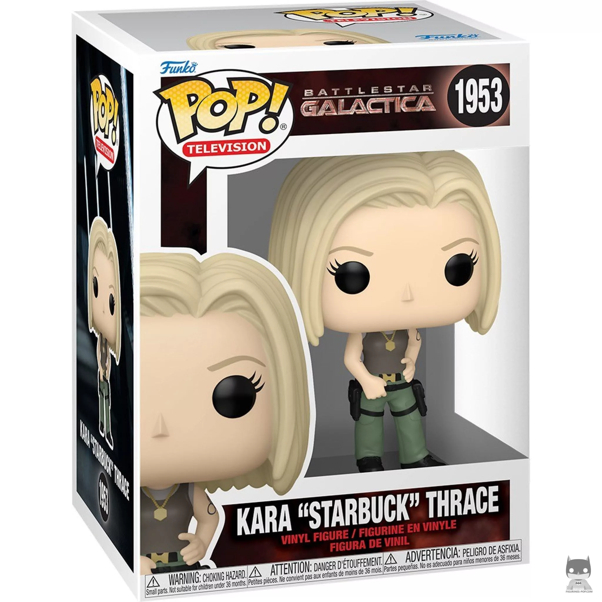 Figura Funko Pop! Kara "Starbuck" Thrace en su caja