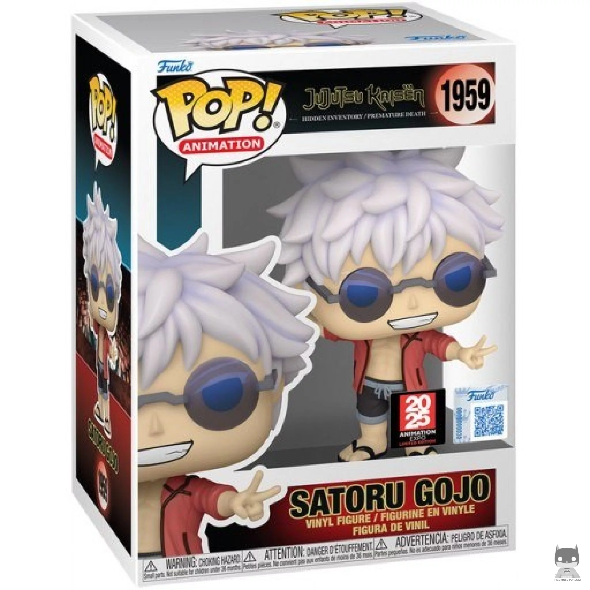 Figura Funko Pop! Satoru Gojo con atuendo de playa en su caja