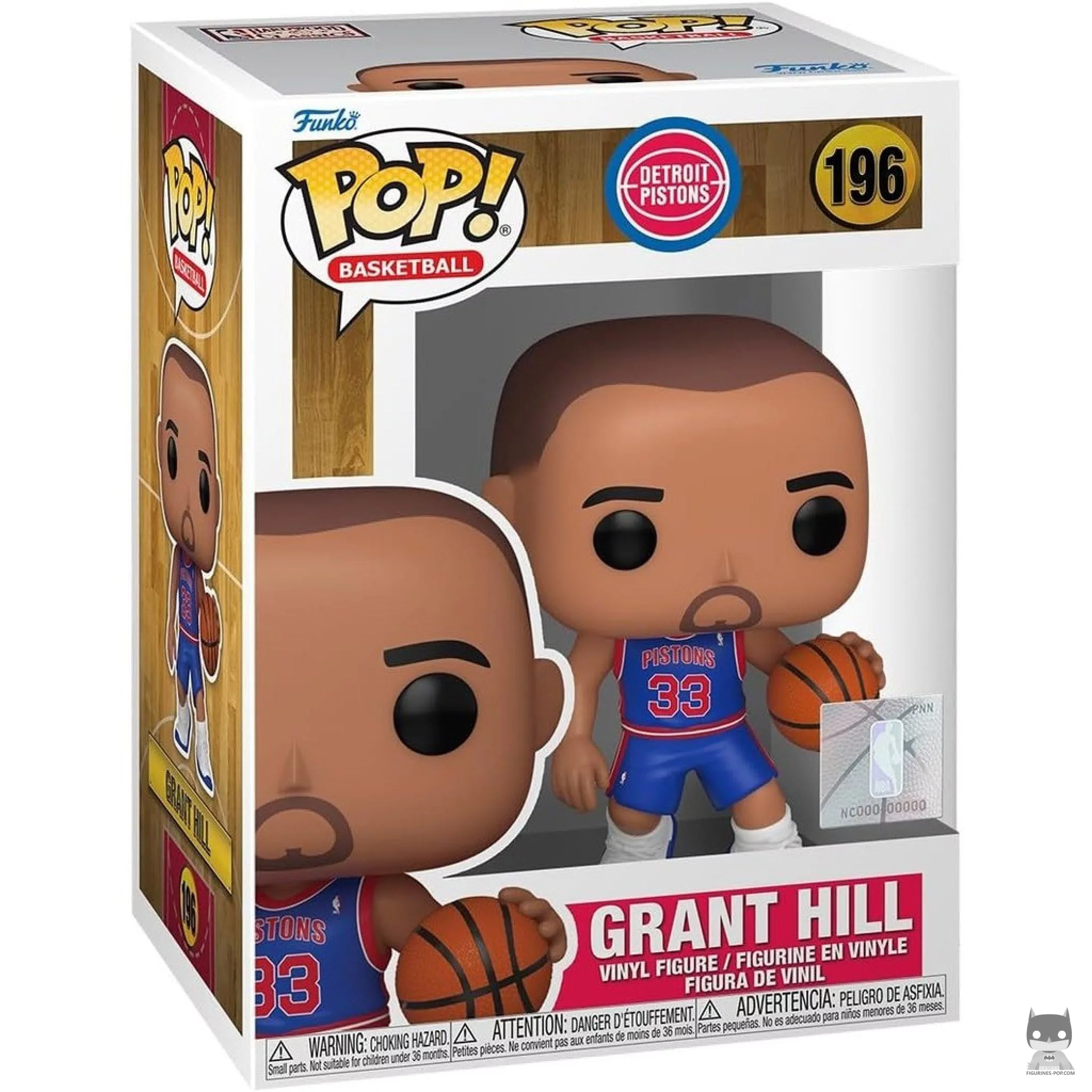 Figura Funko Pop! Grant Hill (Temporada de novato) en su caja