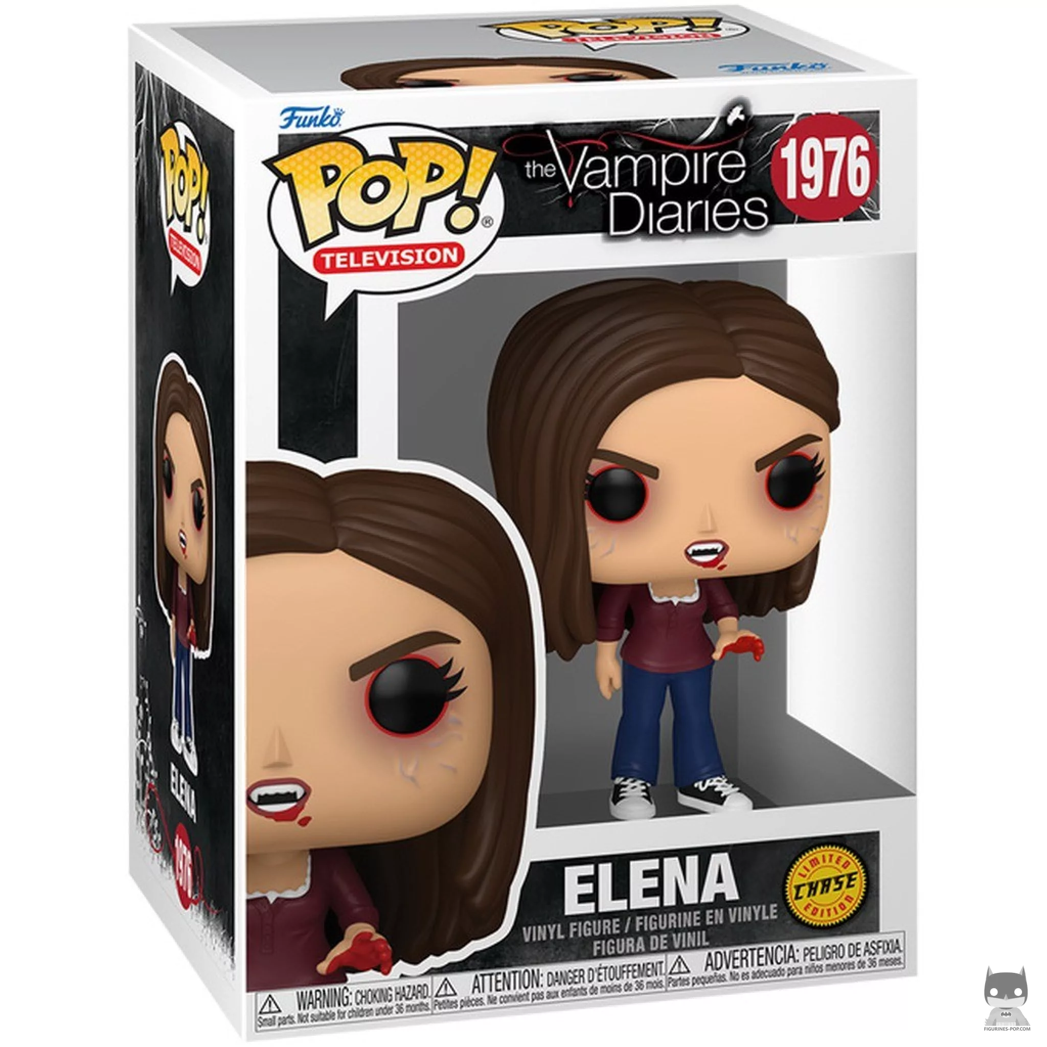 Figura Funko Pop! Elena Gilbert (Chase & Ensangrentado) en su caja