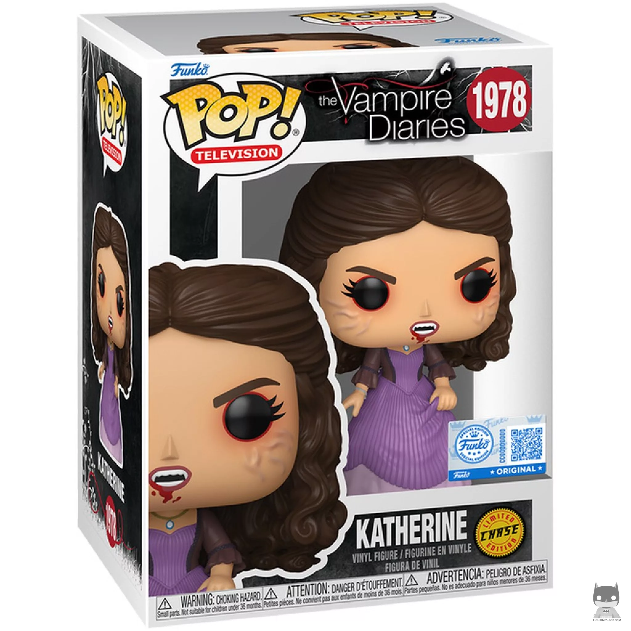 Figura Funko Pop! Katherine Pierce (Chase & Ensangrentado) en su caja