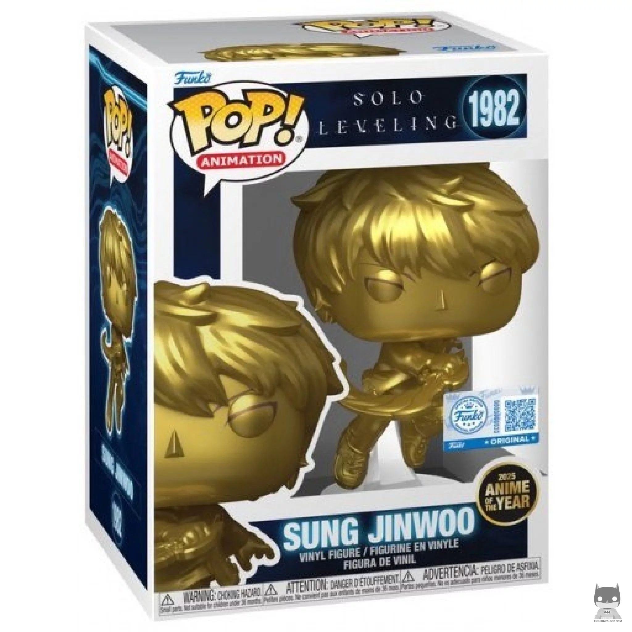 Figura Funko Pop! Sung Jinwoo (Dorado) en su caja