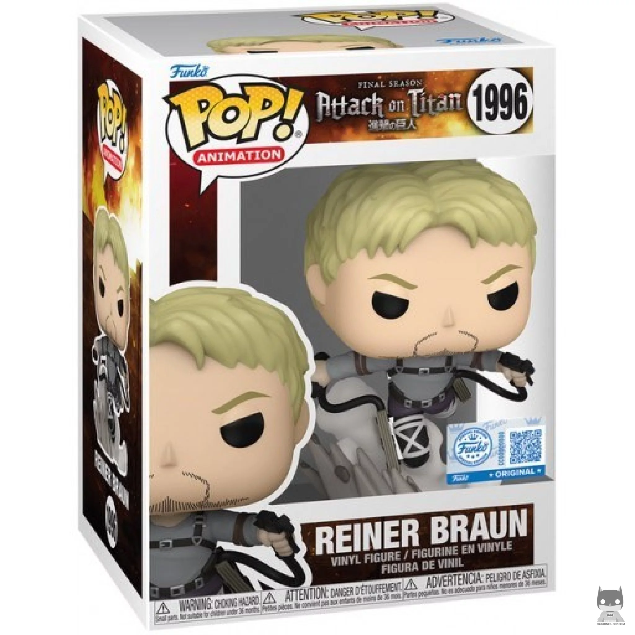 Figura Funko Pop! Reiner Braun en su caja