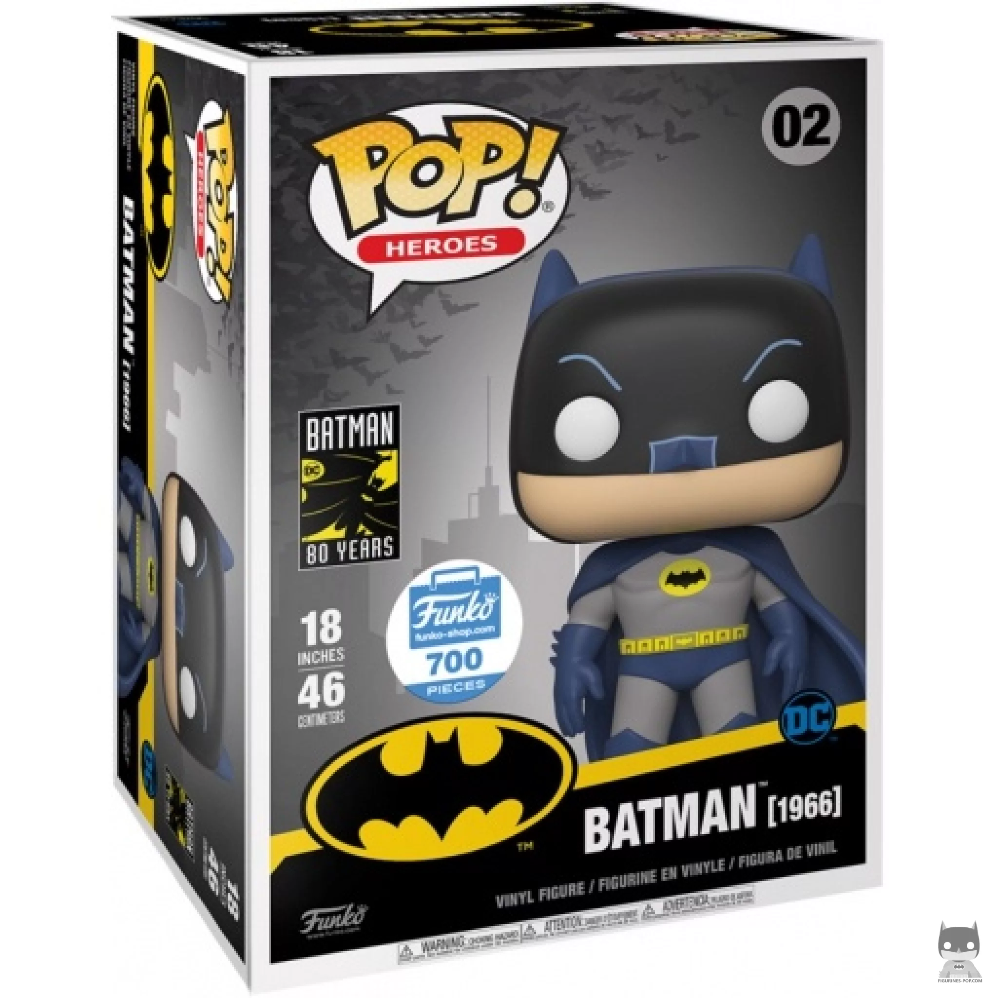 Figura Funko Pop! Batman (1966) (Supersized 18'') en su caja