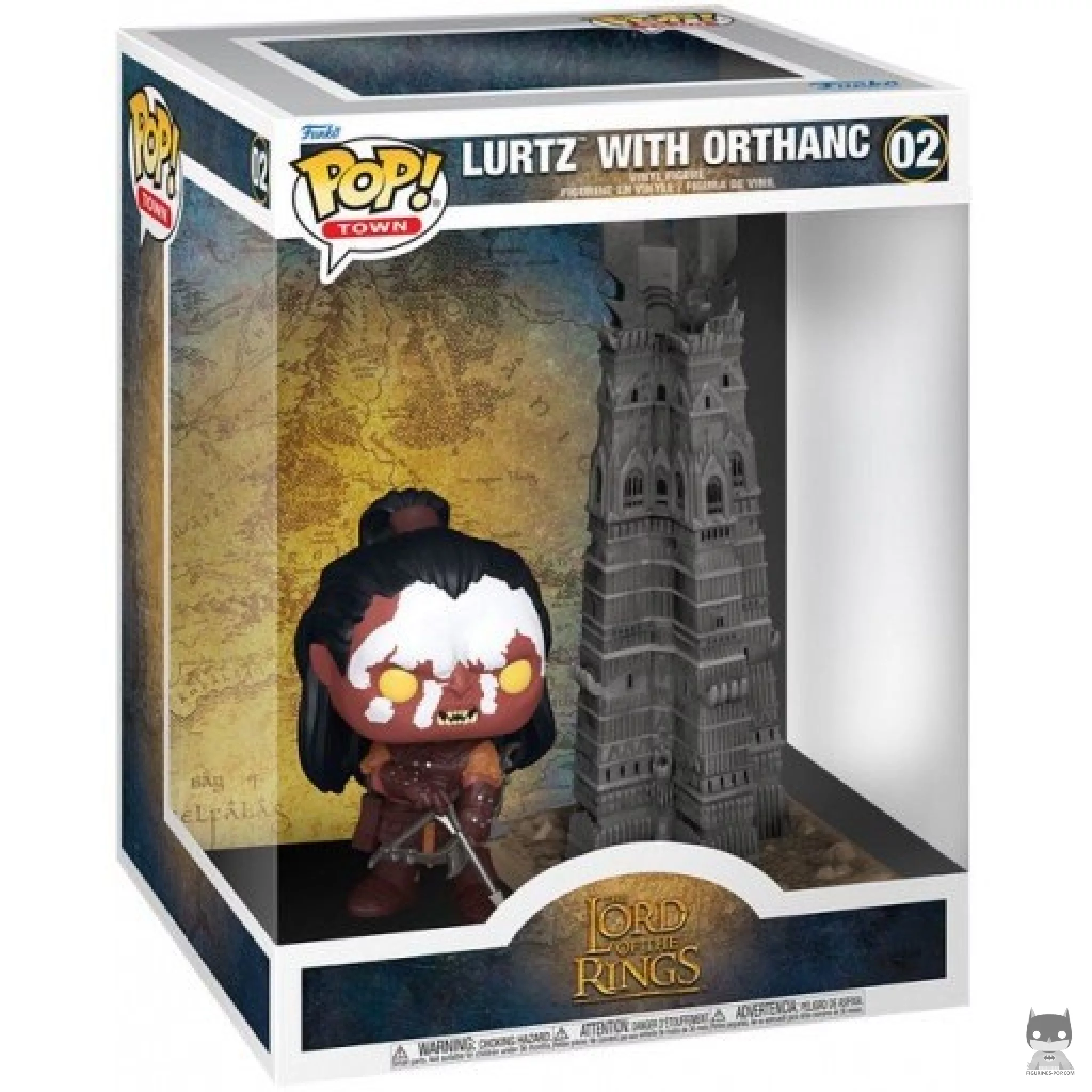 Figura Funko Pop! Lurtz con Orthanc en su caja