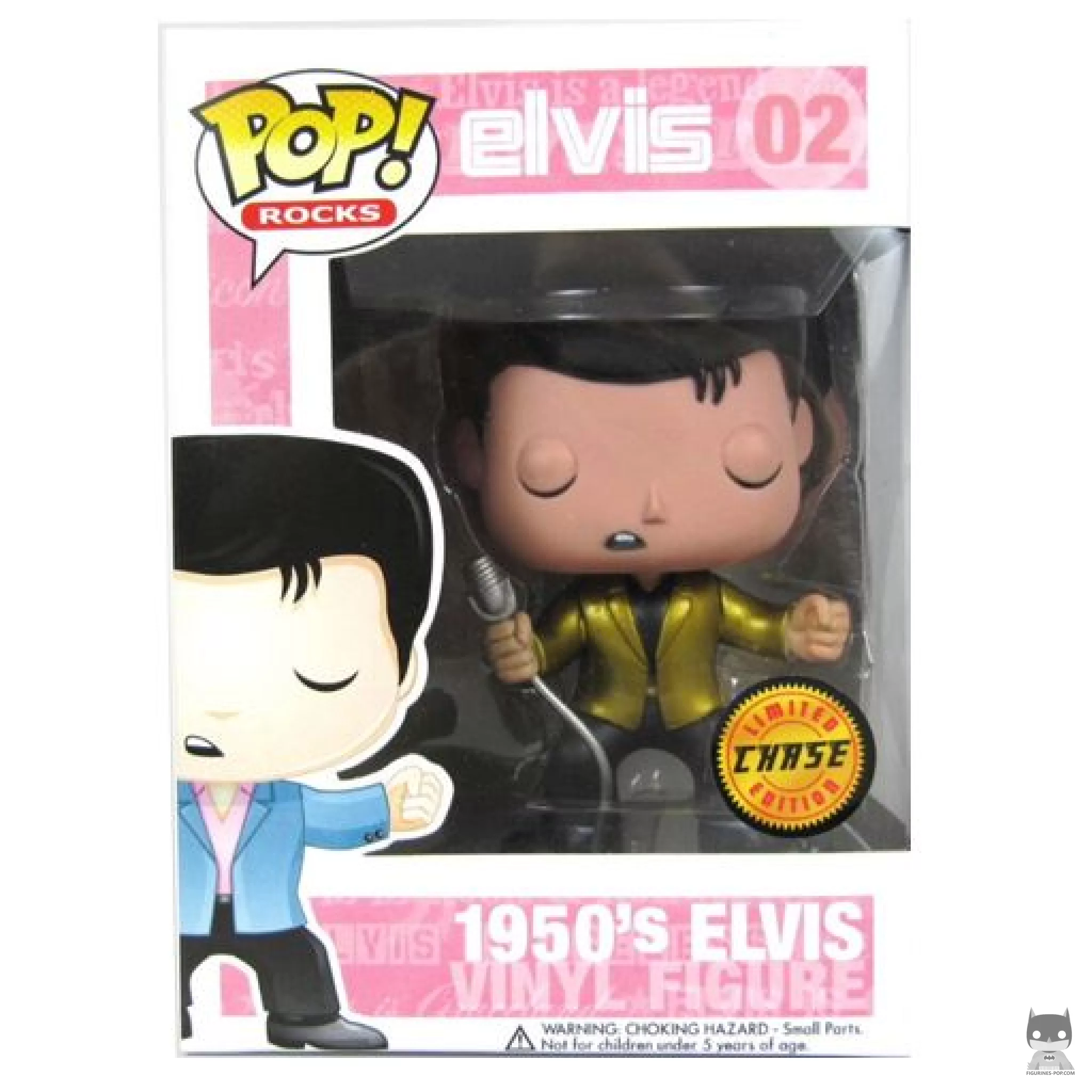 Figura Funko Pop! Elvis Presley años 50 (Chase) en su caja