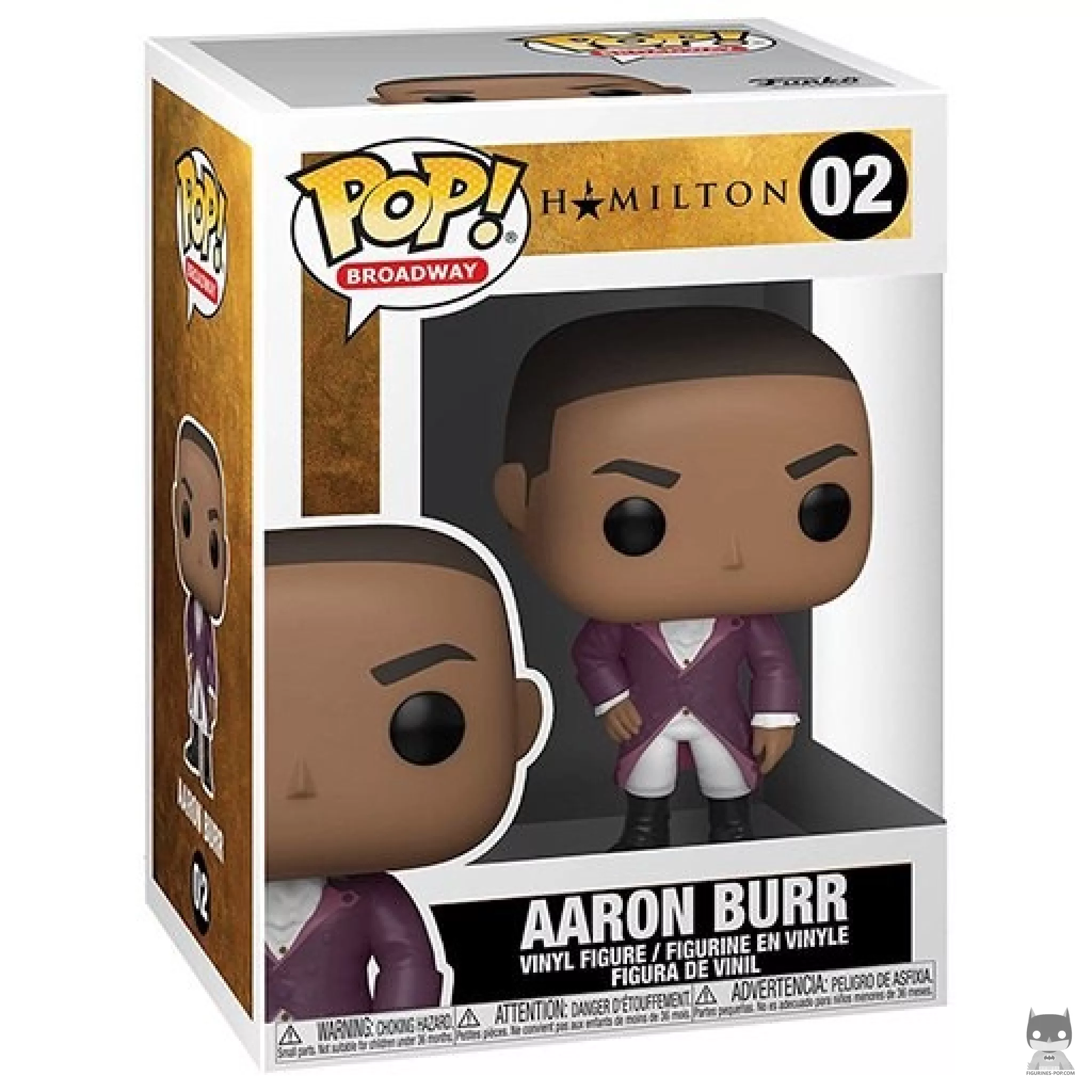 Figura Funko Pop! Aaron Burr en su caja