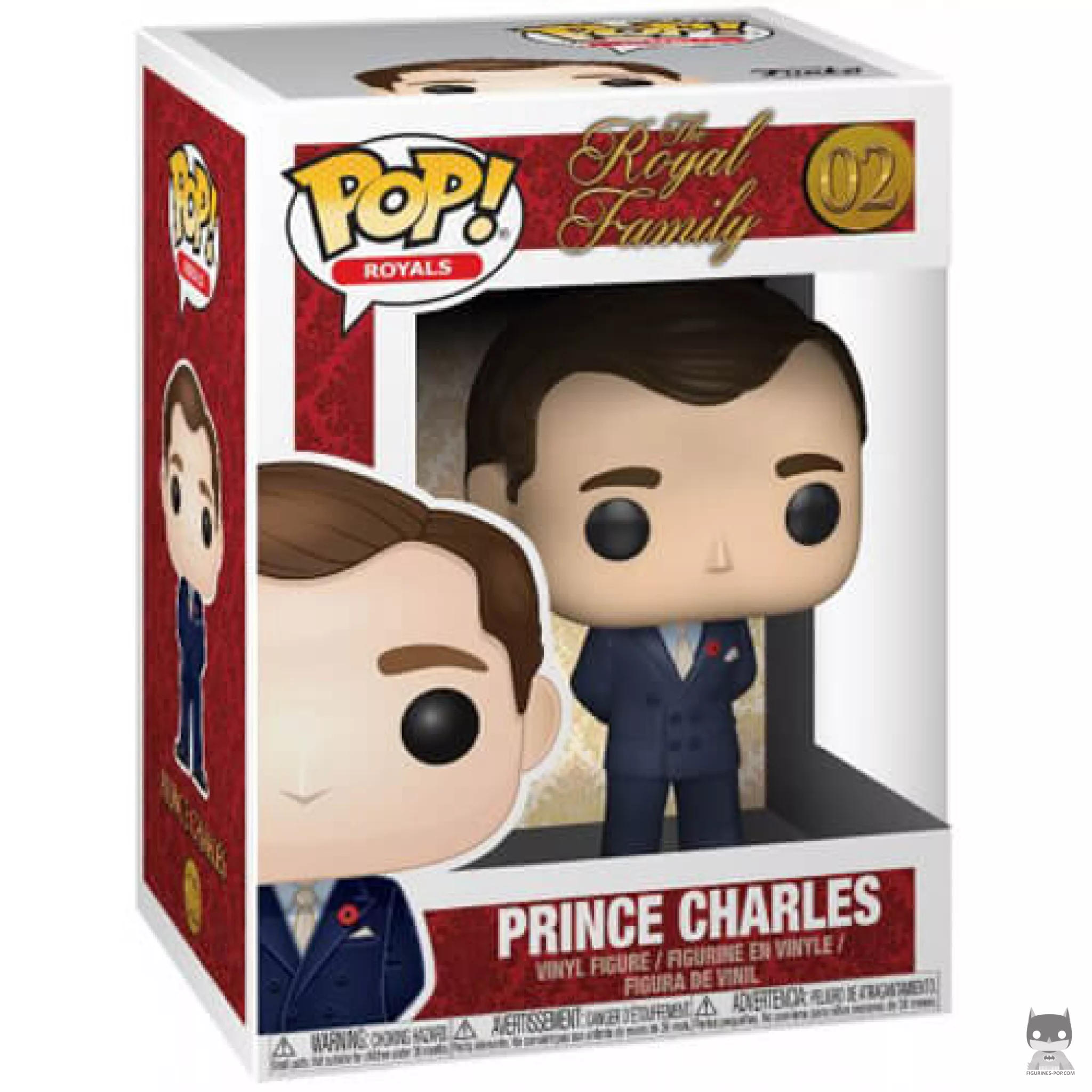Figura Funko Pop! Carlos, príncipe de Gales en su caja