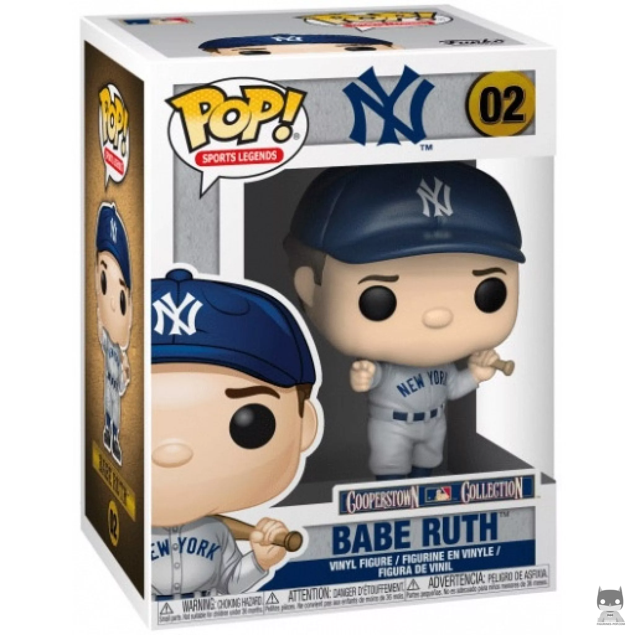 Figura Funko Pop! Babe Ruth en su caja