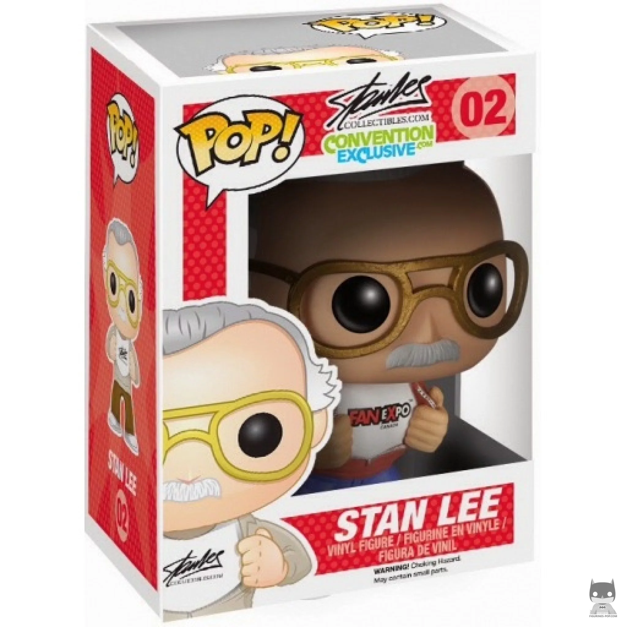 Figura Funko Pop! Stan Lee (Fan Expo) (Zapatos blancos) en su caja