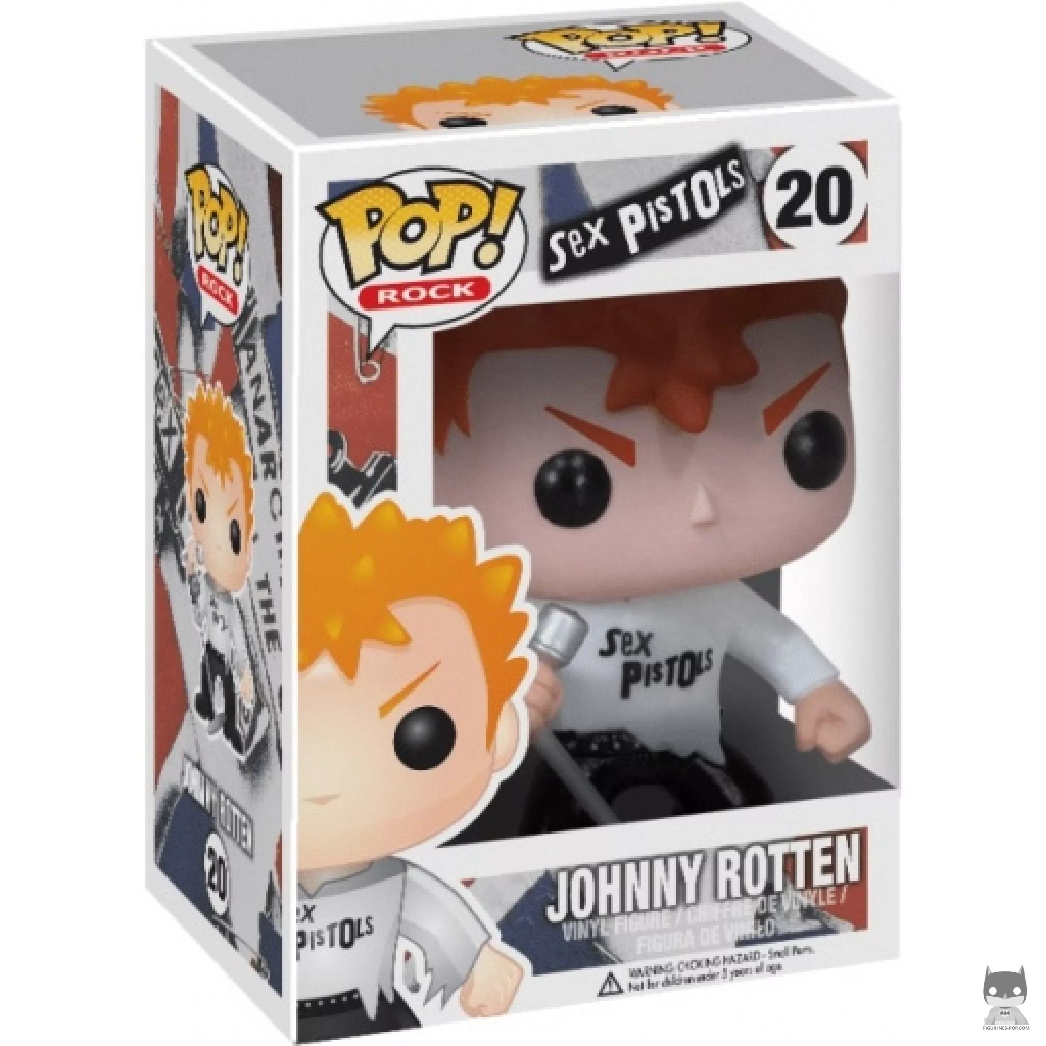Figura Funko Pop! Johnny Rotten en su caja