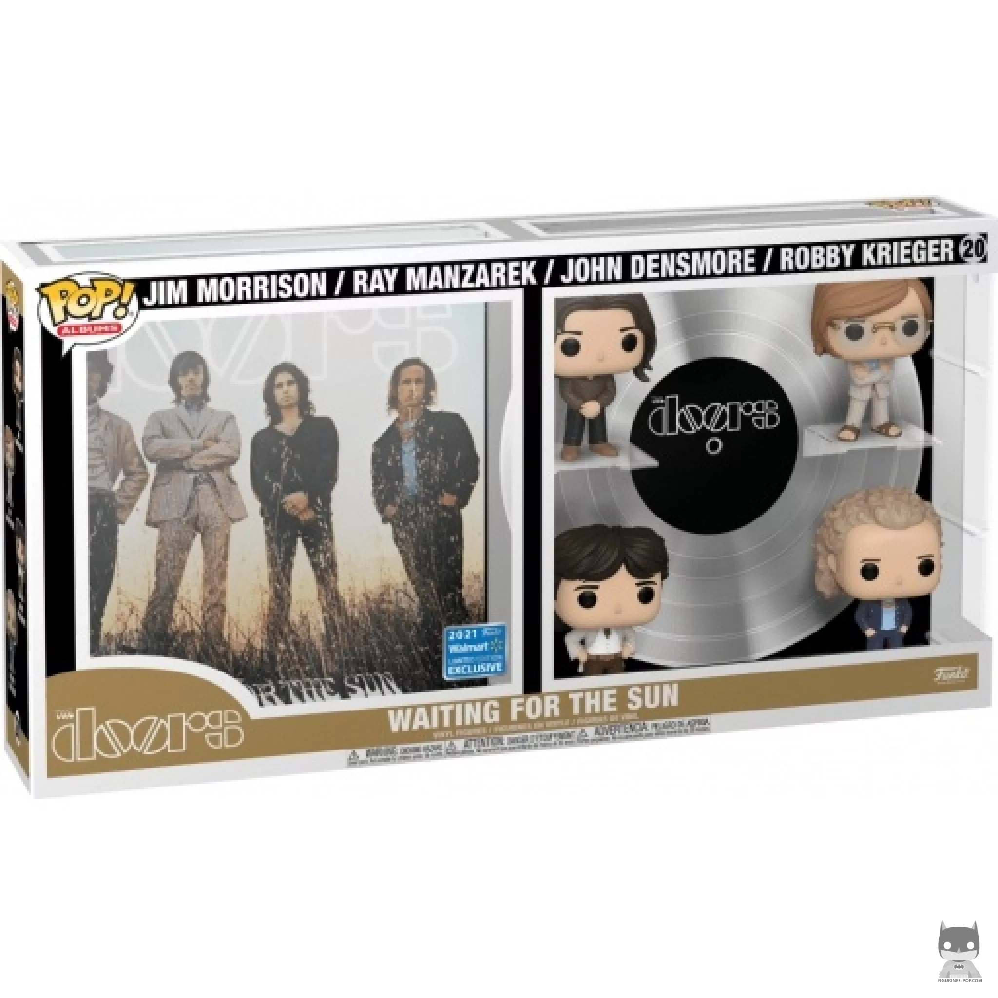 Figura Funko Pop! The Doors: Waiting for the Sun (Jim Morrison, Ray Manzarek, John Densmore & Robby Krieger) en su caja