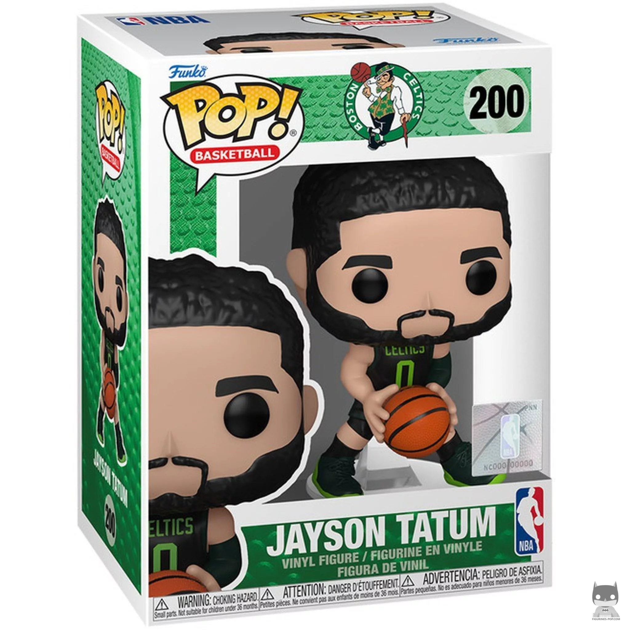 Figura Funko Pop! Jayson Tatum (Uniforme City Edition 2024) en su caja